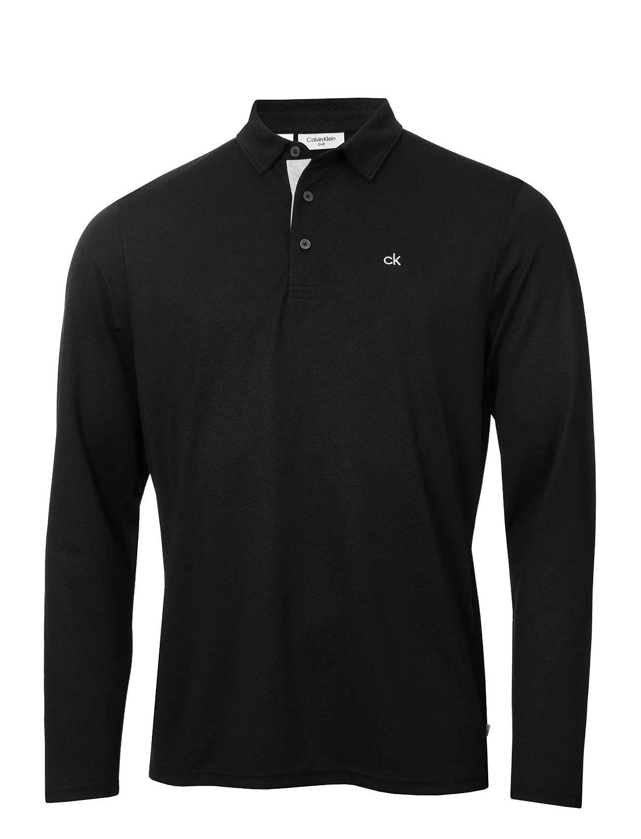 CALVIN KLEIN GOLF Bayard Longsleeve Polo Schwarz - XL - Herren