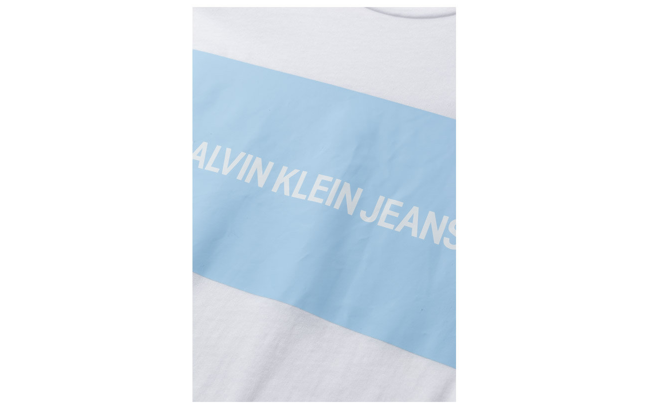 Institutional Grown Calvin Coton Klein Fit Regular 100 Bright Tee Logo Organically Jeans Box Tomato White rOEOq