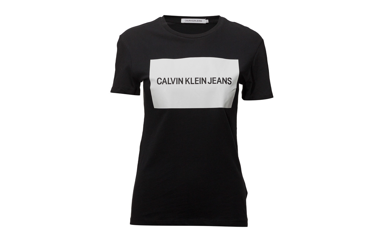 Institutional Grown Calvin Coton Klein Fit Regular 100 Bright Tee Logo Organically Jeans Box Tomato White rOEOq