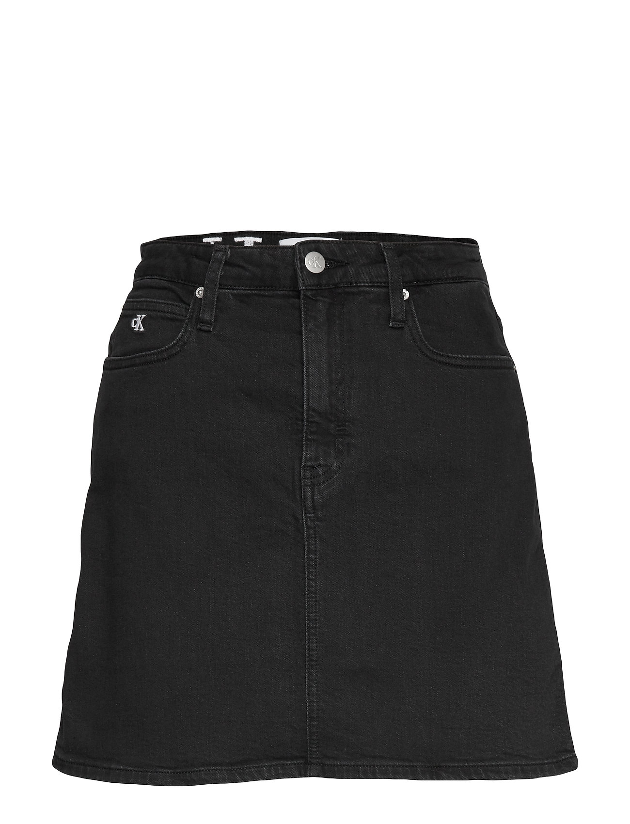 calvin klein black denim skirt
