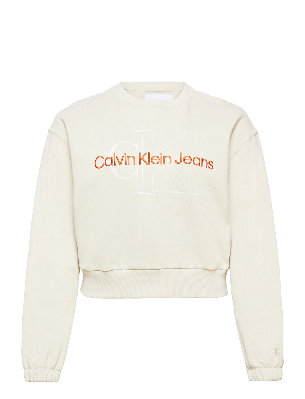 Plus Two T Monogram Crew Neck White Calvin Klein Jeans