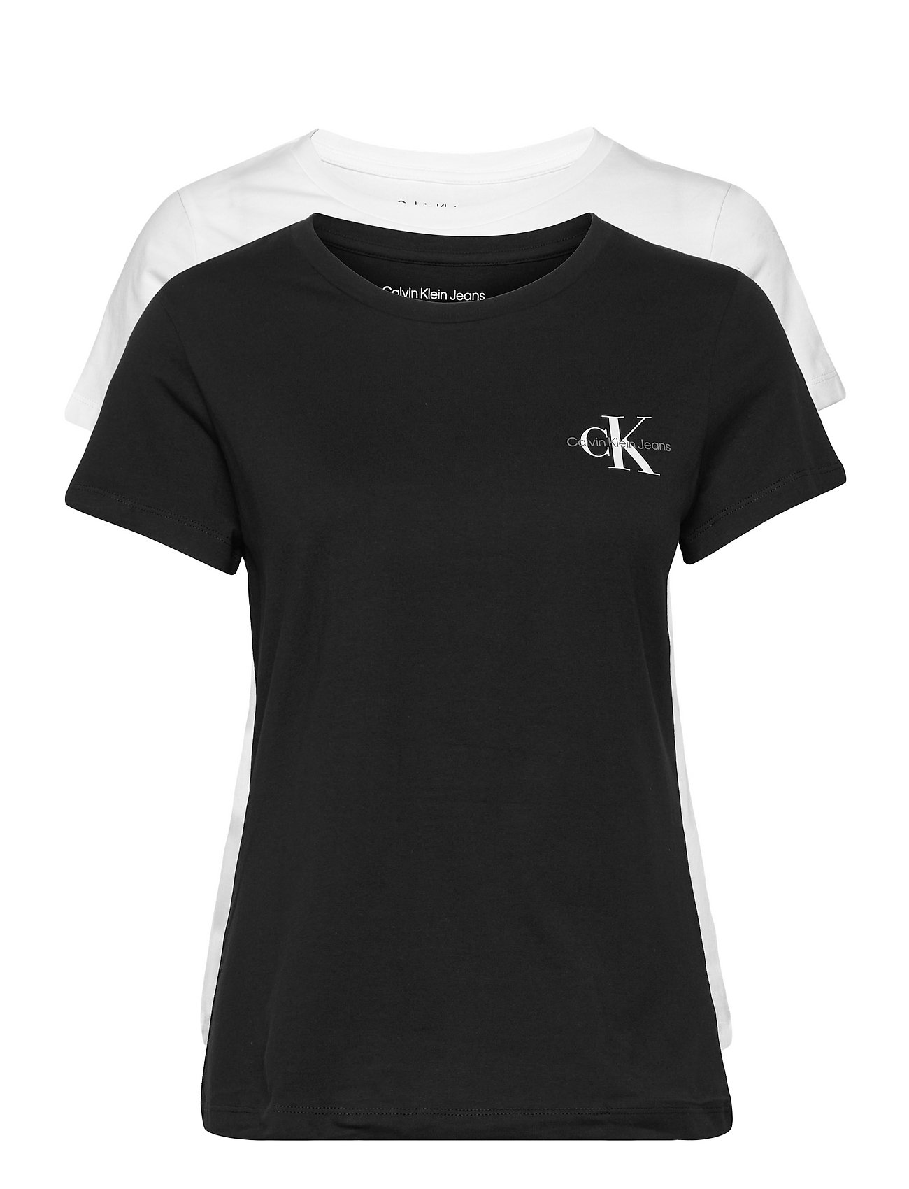 2-Pack Monogram Slim Tee T-shirts & Tops Short-sleeved Svart Calvin Klein Jeans