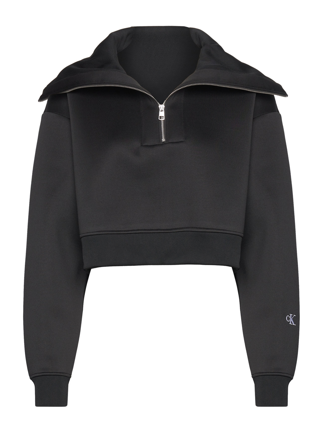Spacer Half Zip Sweatshirt Tops Sweat-shirts & Hoodies Sweat-shirts Black Calvin Klein Jeans