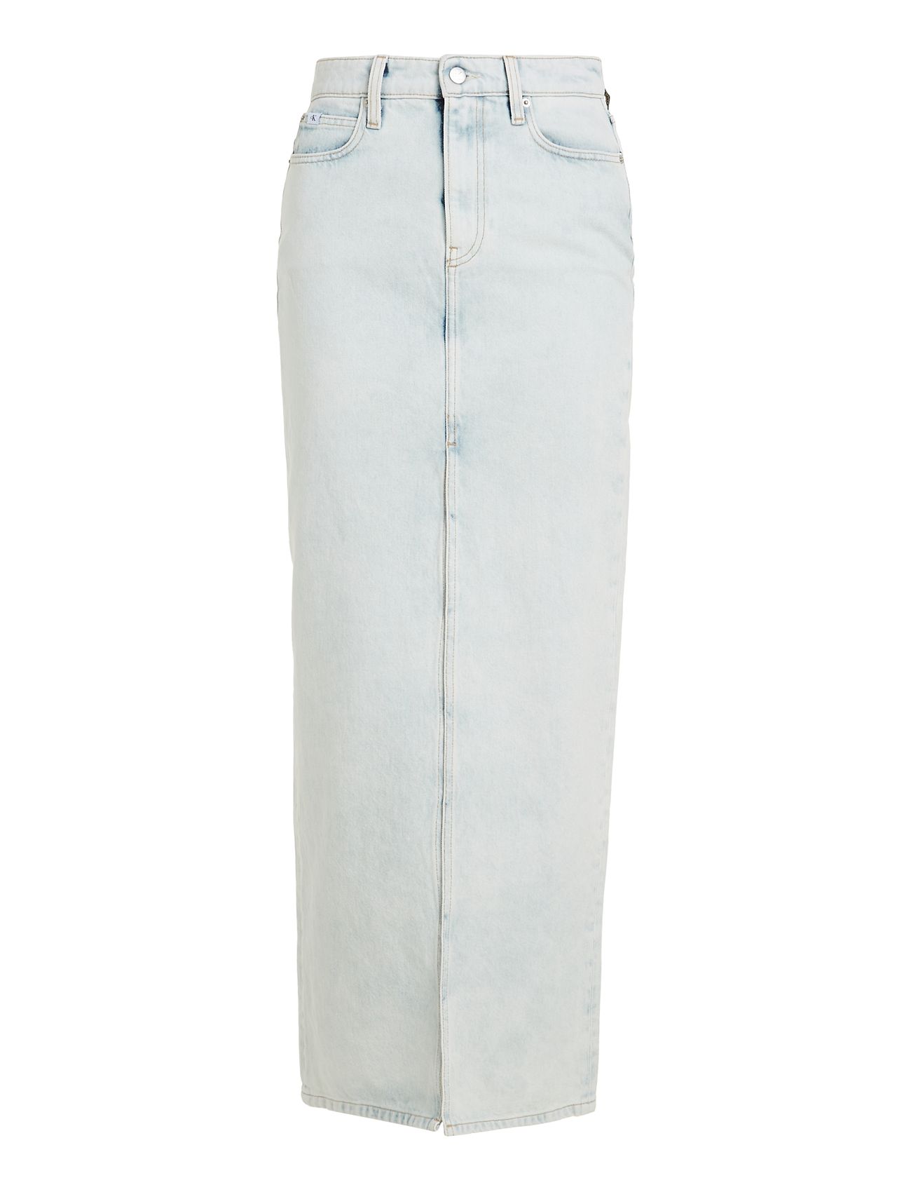 Front Split Maxi Denim Skirt Lång Kjol Blue Calvin Klein Jeans