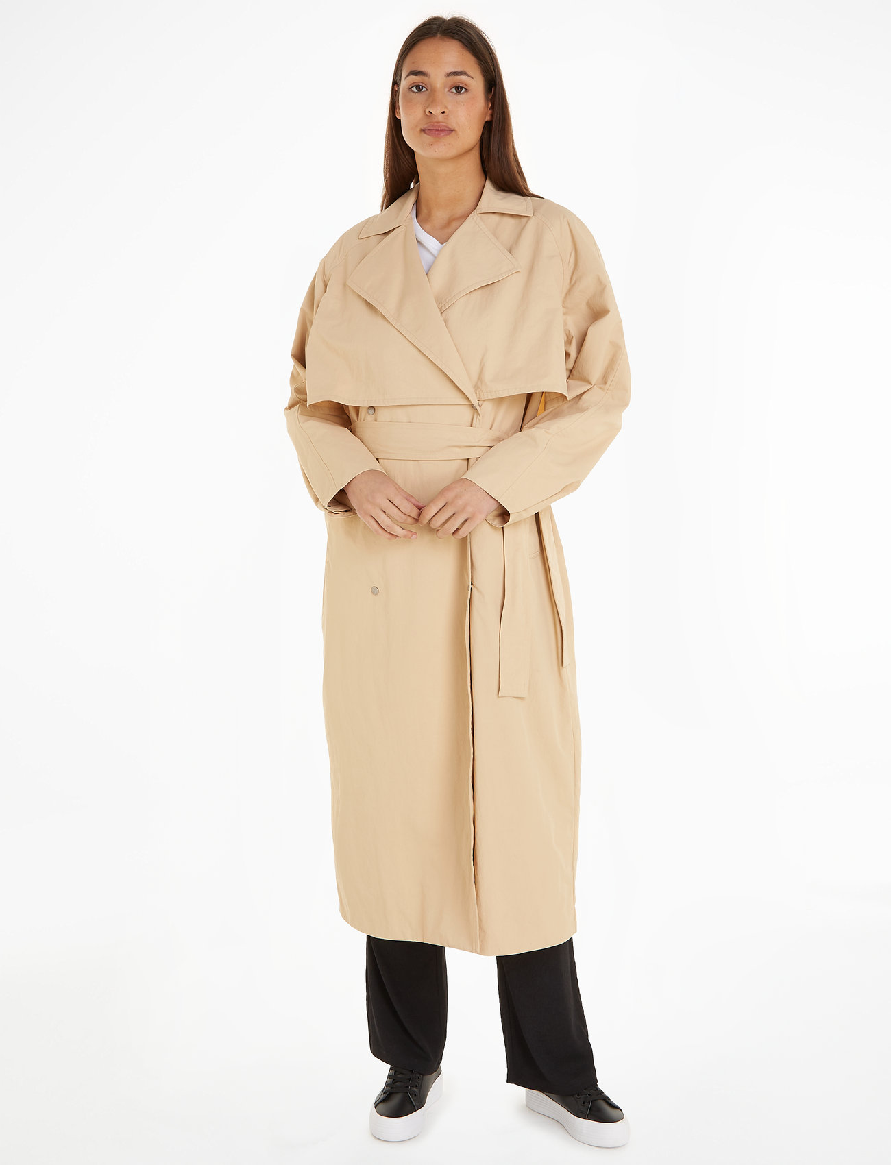 Calvin Klein Jeans Belted Trench Coat from easy Calvin Klein €. Fast at returns Buy - coats Trench online and delivery Jeans 212.42 Boozt.com