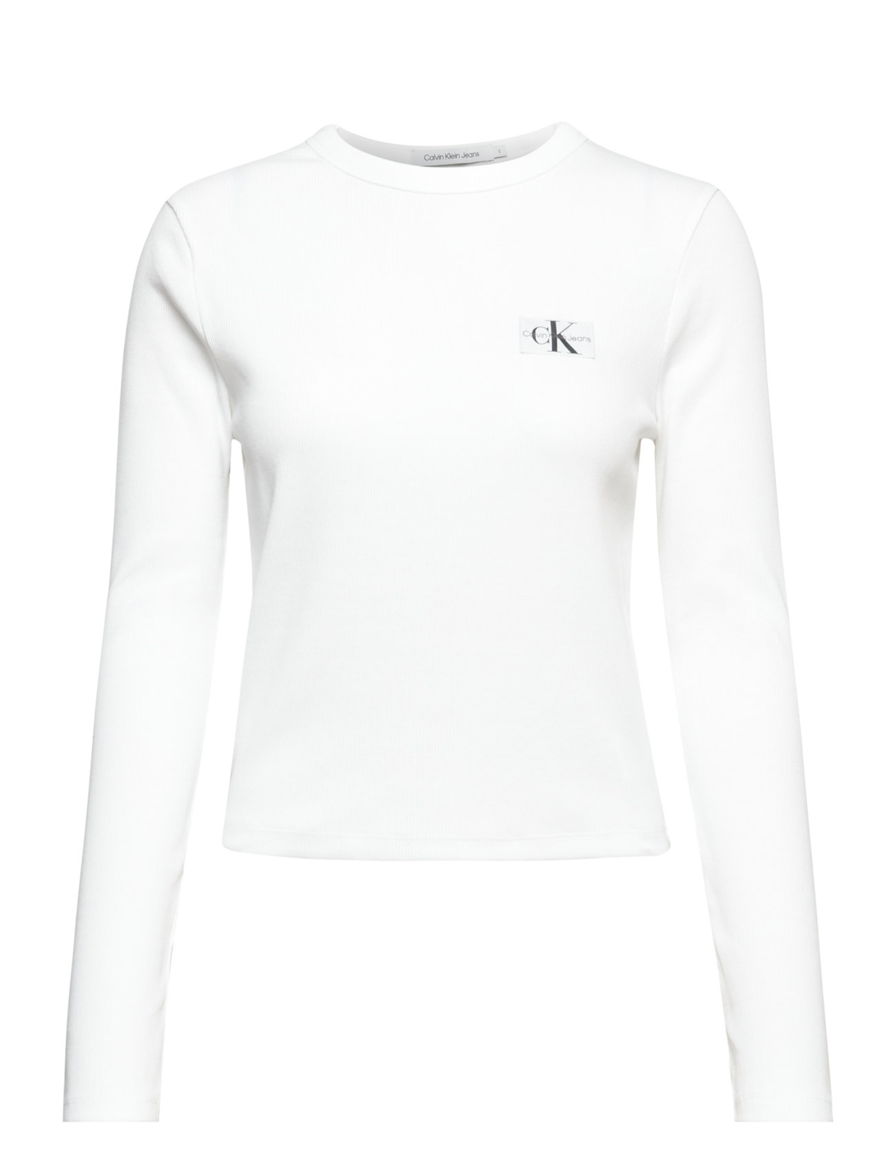 Calvin Klein Jeans Woven – Rib White) Label (Bright Long Sleeve € – 31.44