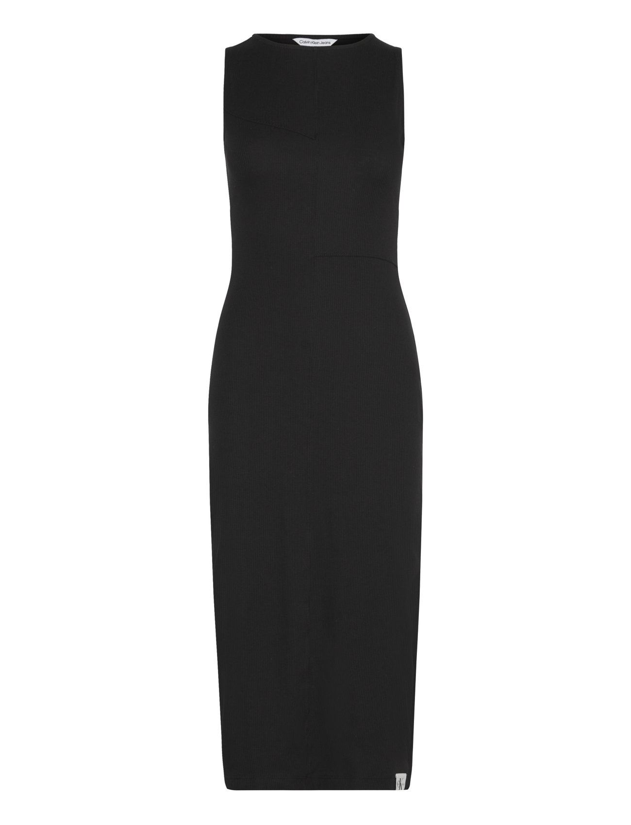 Seaming Long Rib Dress Black Calvin Klein Jeans