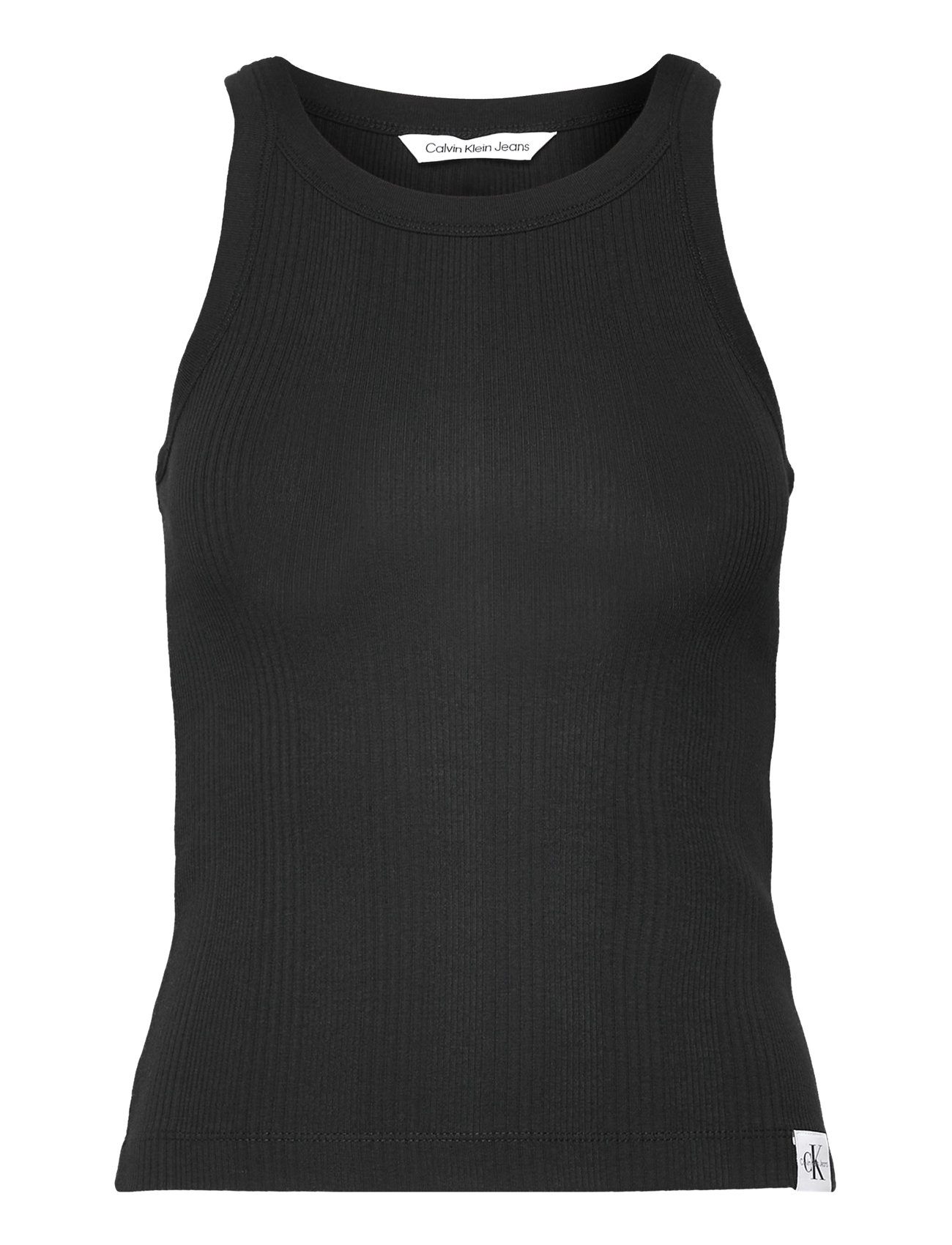 Variegated Rib Woven Tab Tank Black Calvin Klein Jeans