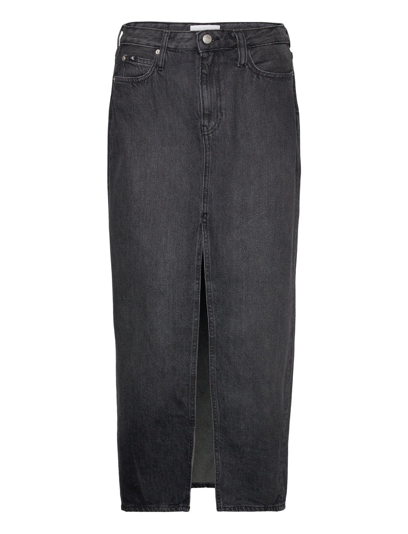 Front Split Maxi Denim Skirt Lång Kjol Black Calvin Klein Jeans