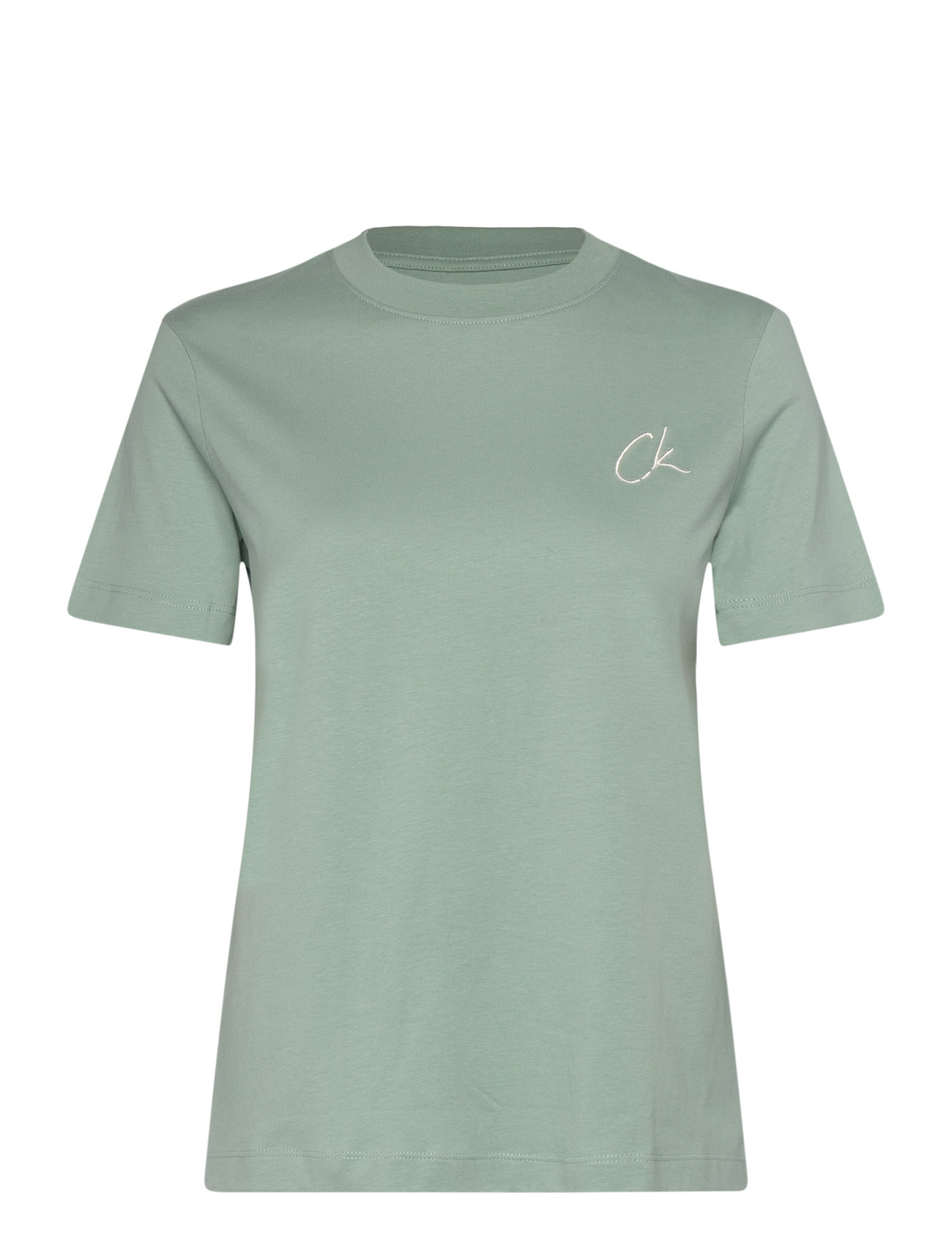 Embroidered Ck Regular Tee Green Calvin Klein Jeans