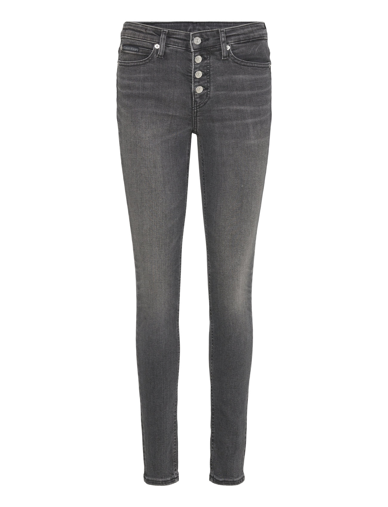 CALVIN KLEIN JEANS Mid Rise Skinny Grau - 34x32 - Damen