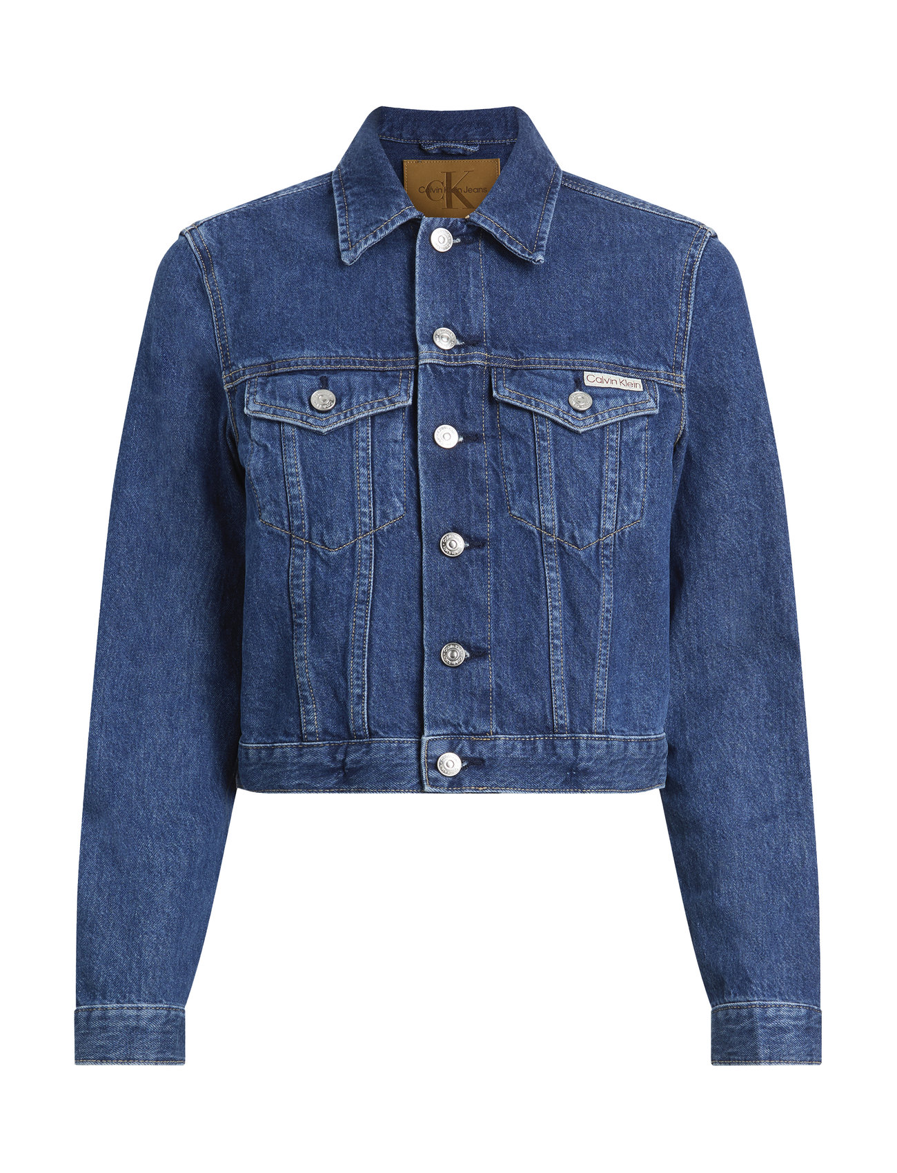 Cropped 90S Denim Trucker Dongerijakke Denimjakke Blue Calvin Klein Jeans