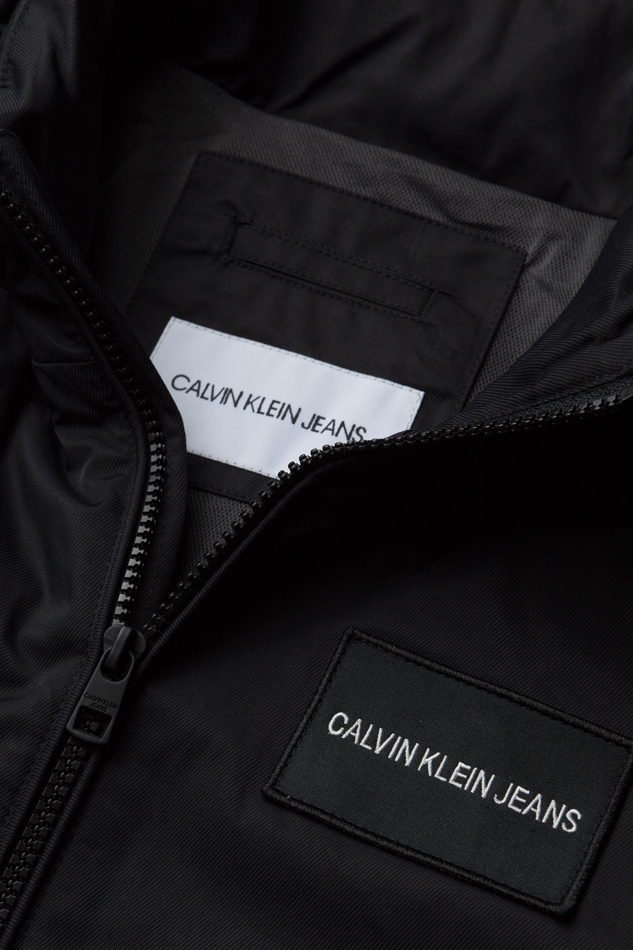 Hooded Jacketck BlackCalvin Technical Logo Klein Jeans wOPiZukXT