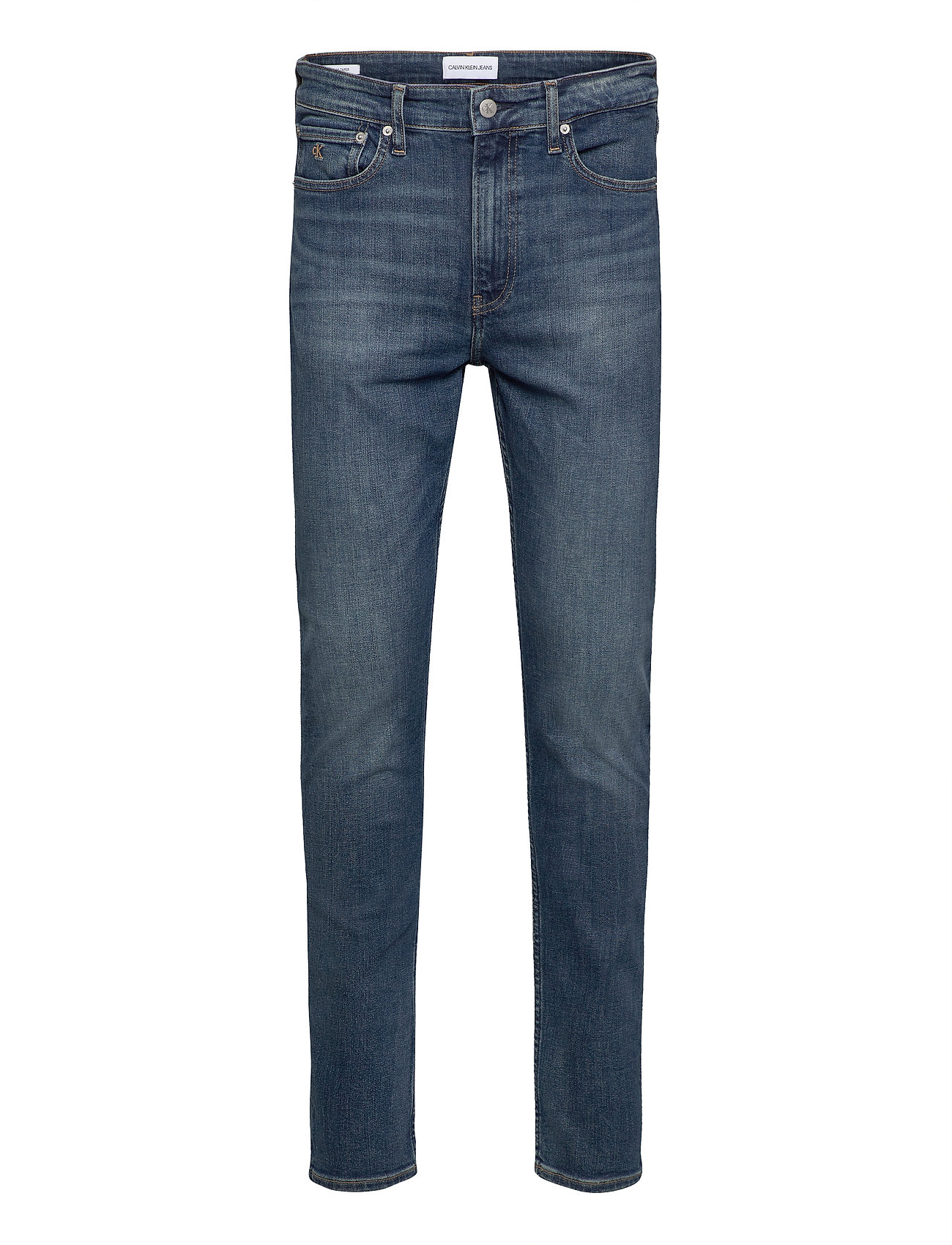 AB015 MID BLUE Calvin Klein 058 Slim Taper Slim Jeans Blå Calvin Klein Jeans jeans for herre - Pashion.dk