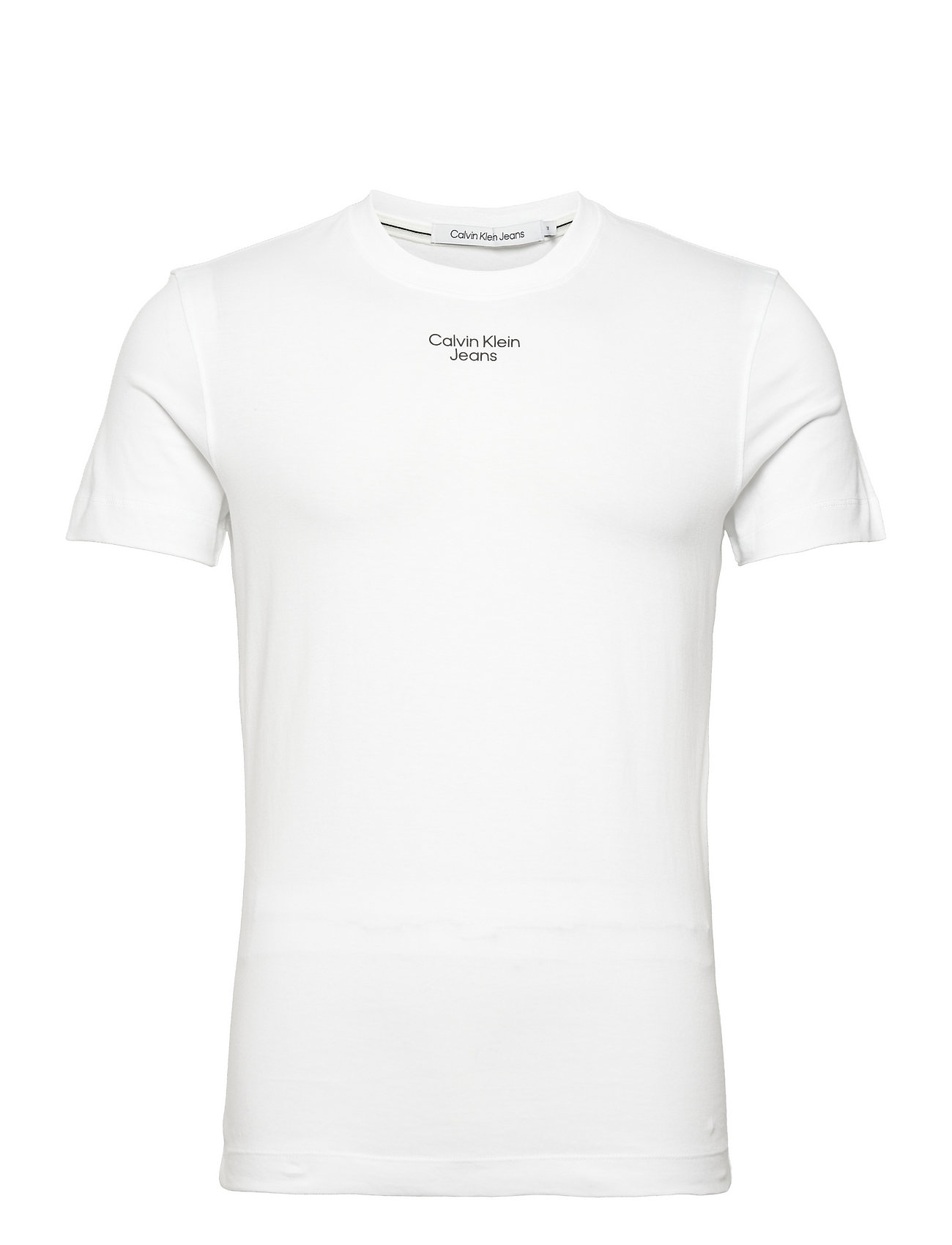 Stacked Logo Tee T-shirts Short-sleeved Vit Calvin Klein Jeans