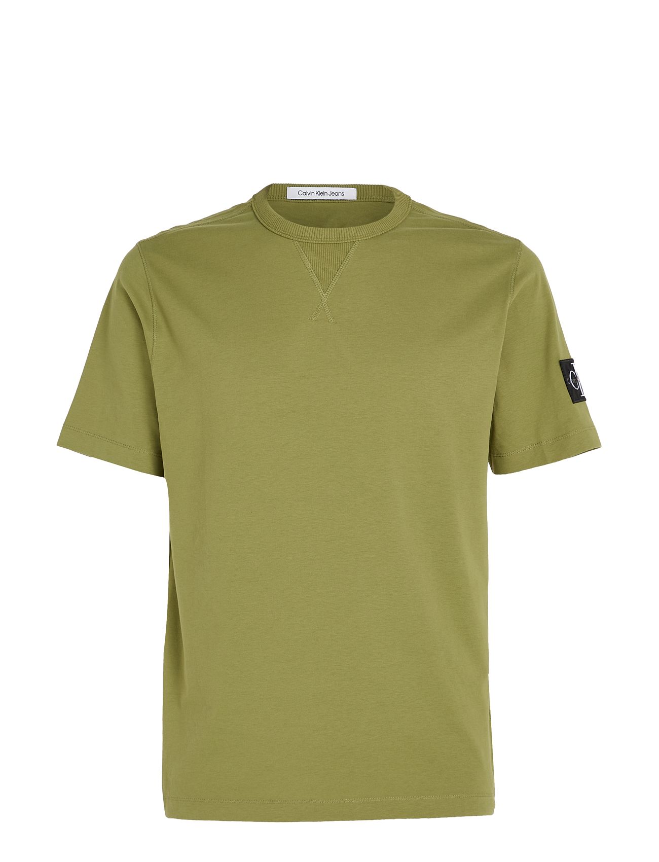 Badge Regular Tee Tops T-Kortærmet Skjorte Khaki Green Calvin Klein Jeans