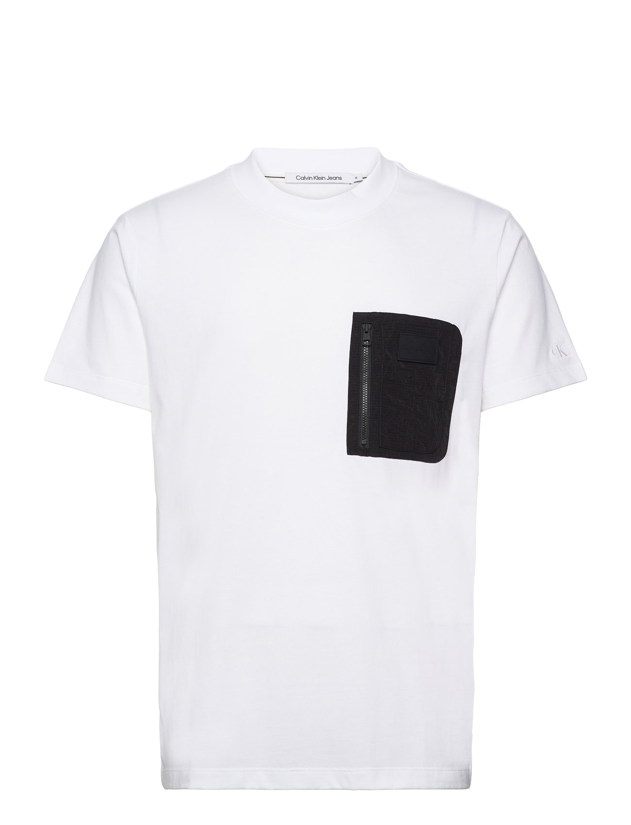 Mix Media Tee Tops T-Kortærmet Skjorte White Calvin Klein Jeans