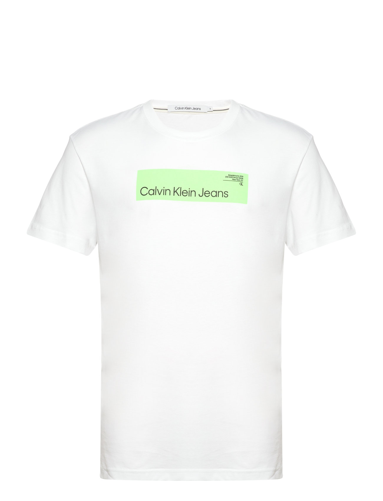 Hyper Real Box Logo Tee Tops T-Kortærmet Skjorte White Calvin Klein Jeans