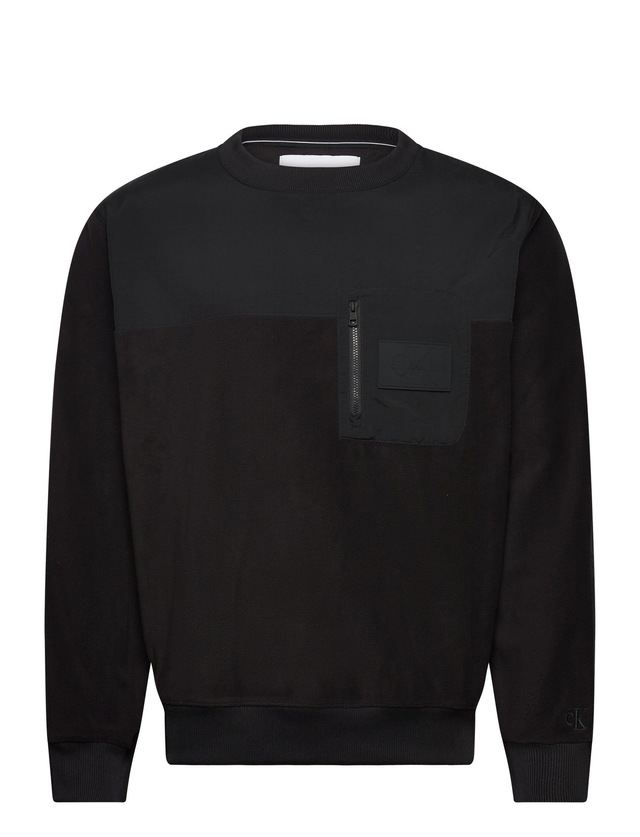 Polar Fleece Outdoor Crew Neck Tops Sweat-shirts & Hoodies Sweat-shirts Black Calvin Klein Jeans