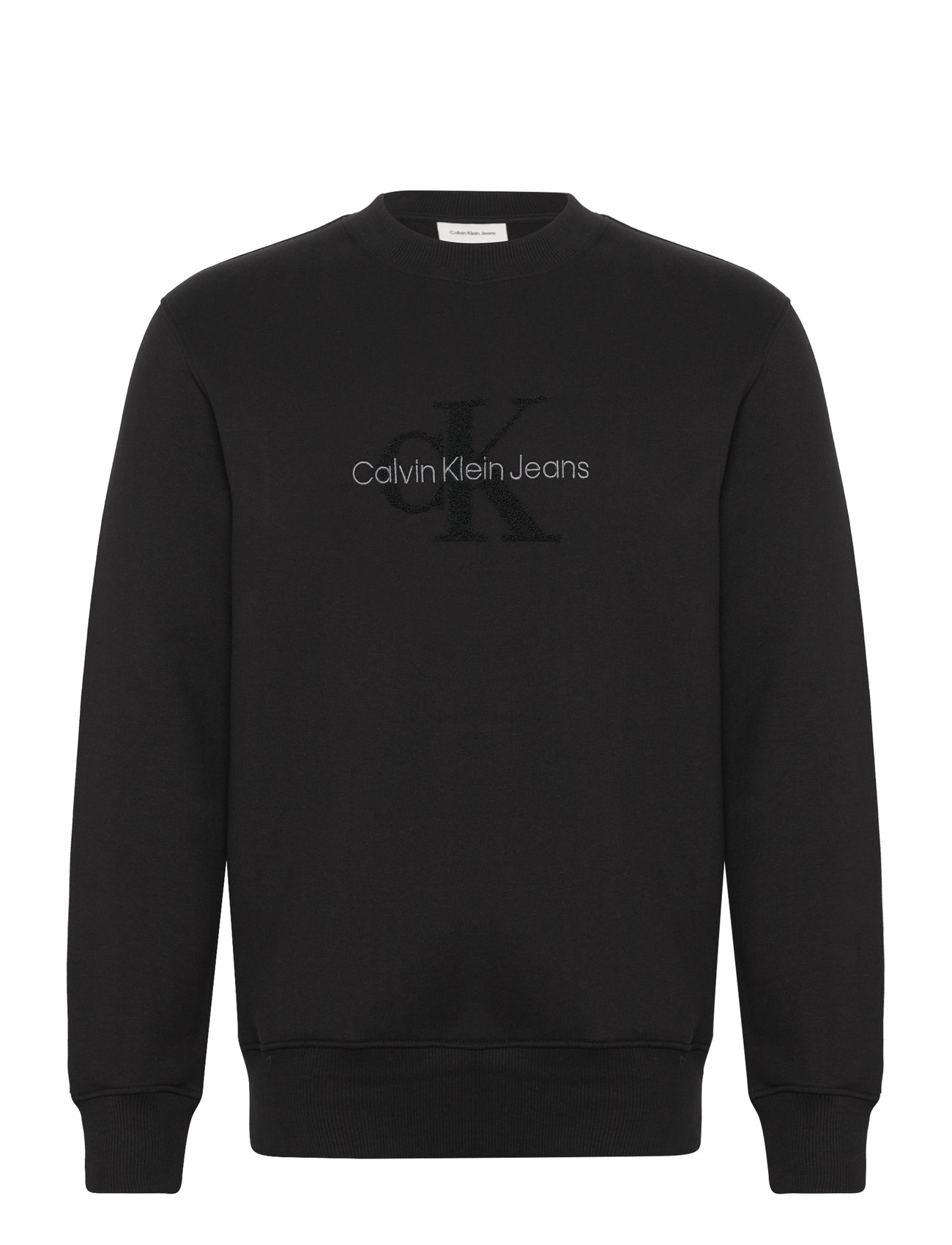 Chenille Monologo Crew Neck Black Calvin Klein Jeans