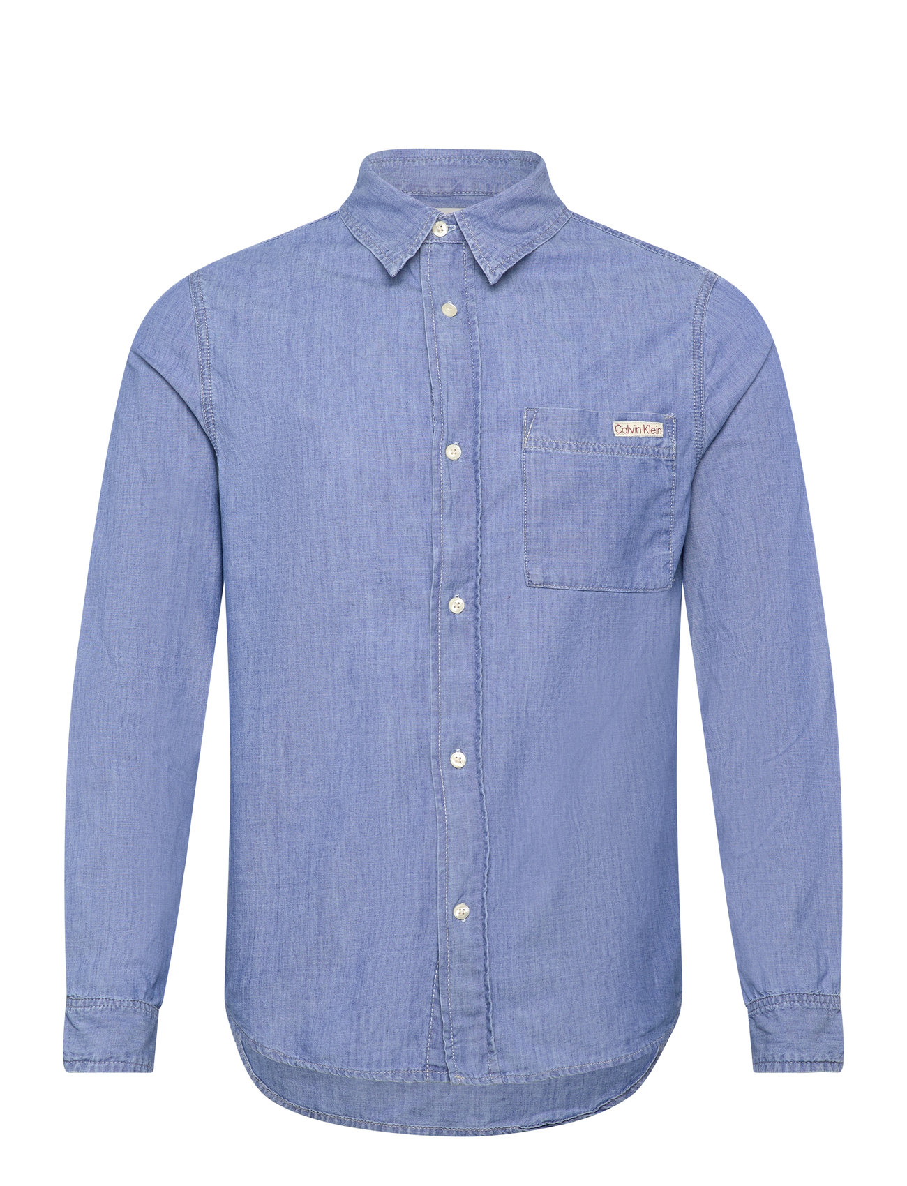 Calvin Klein Jeans Pocket Chambray Shirt Blå