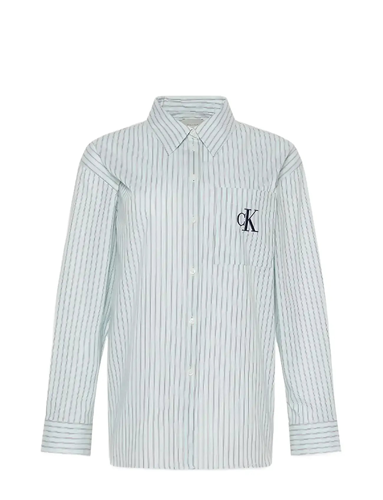 CALVIN KLEIN JEANS Yd Perfect Button-Down Shirt Blau - L - Damen
