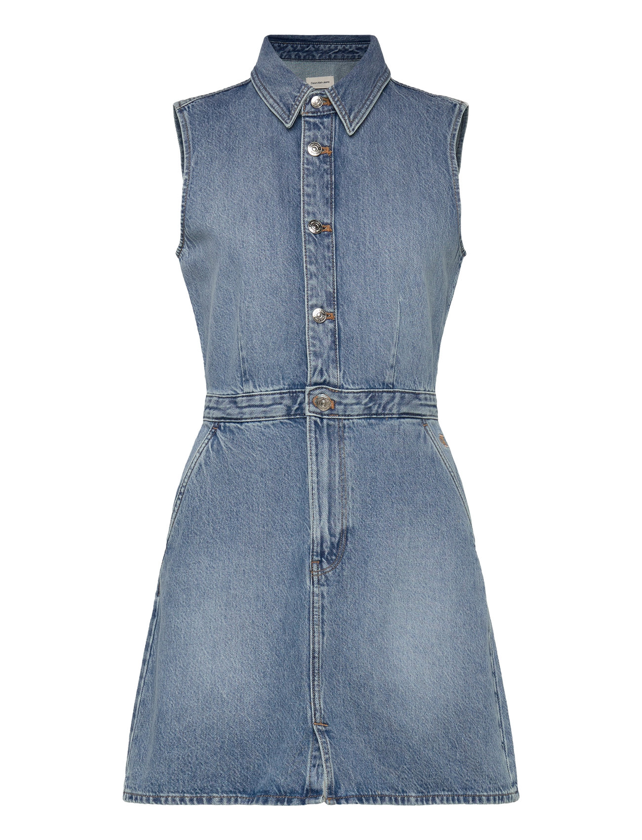 Slvlss Denim Truckerdress Dresses Jeans Dresses Blue Calvin Klein Jeans