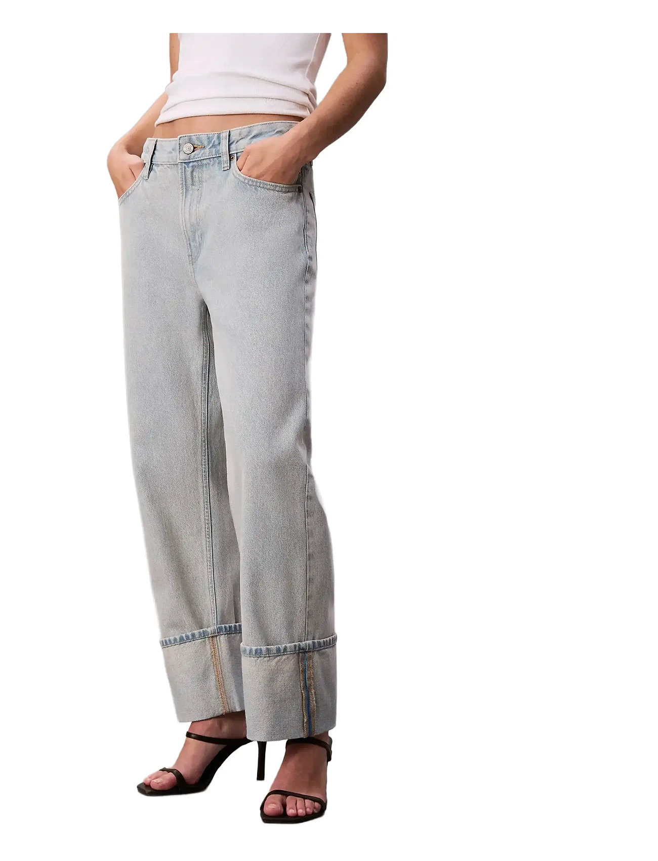 CALVIN KLEIN JEANS Relaxed Crop Cuff Hazy Sunset Blau - 27x30 - Damen