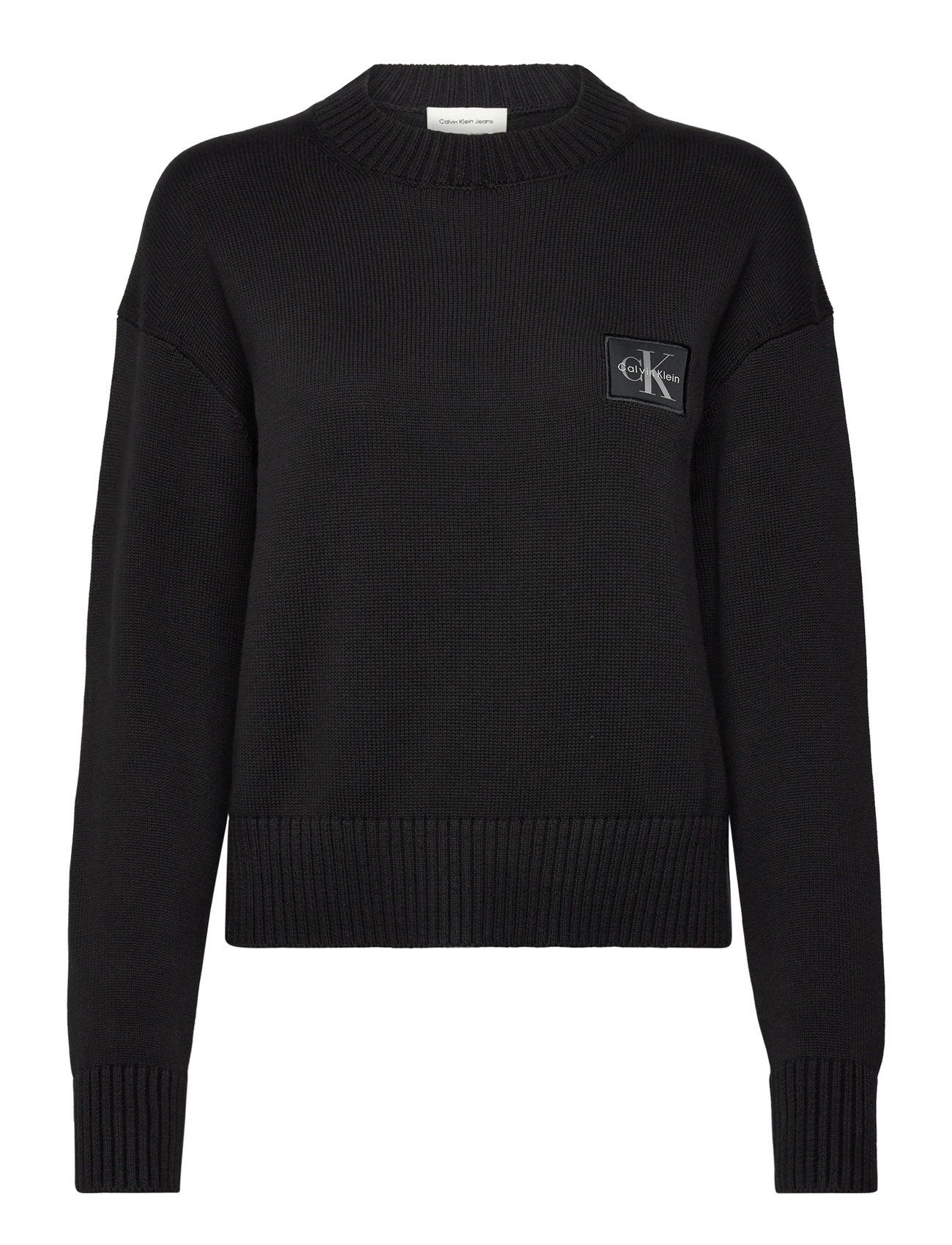CALVIN KLEIN JEANS Ck Embro Badge Pullover Schwarz - M - Damen