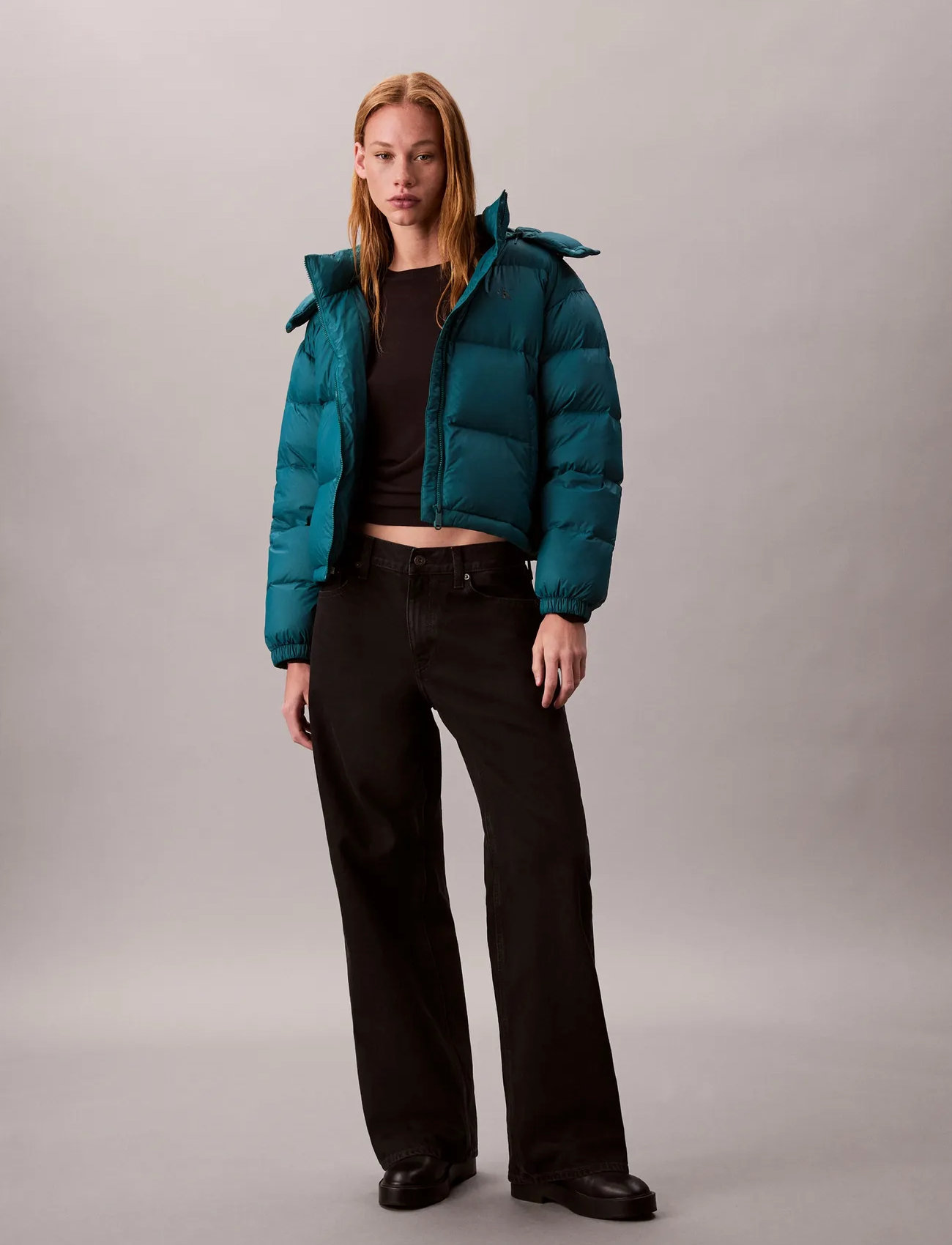 Calvin Klein Jeans Essential Midweight Puffer Jacke, XS, Blue, Jakker > Vatteret Jakke, Dame