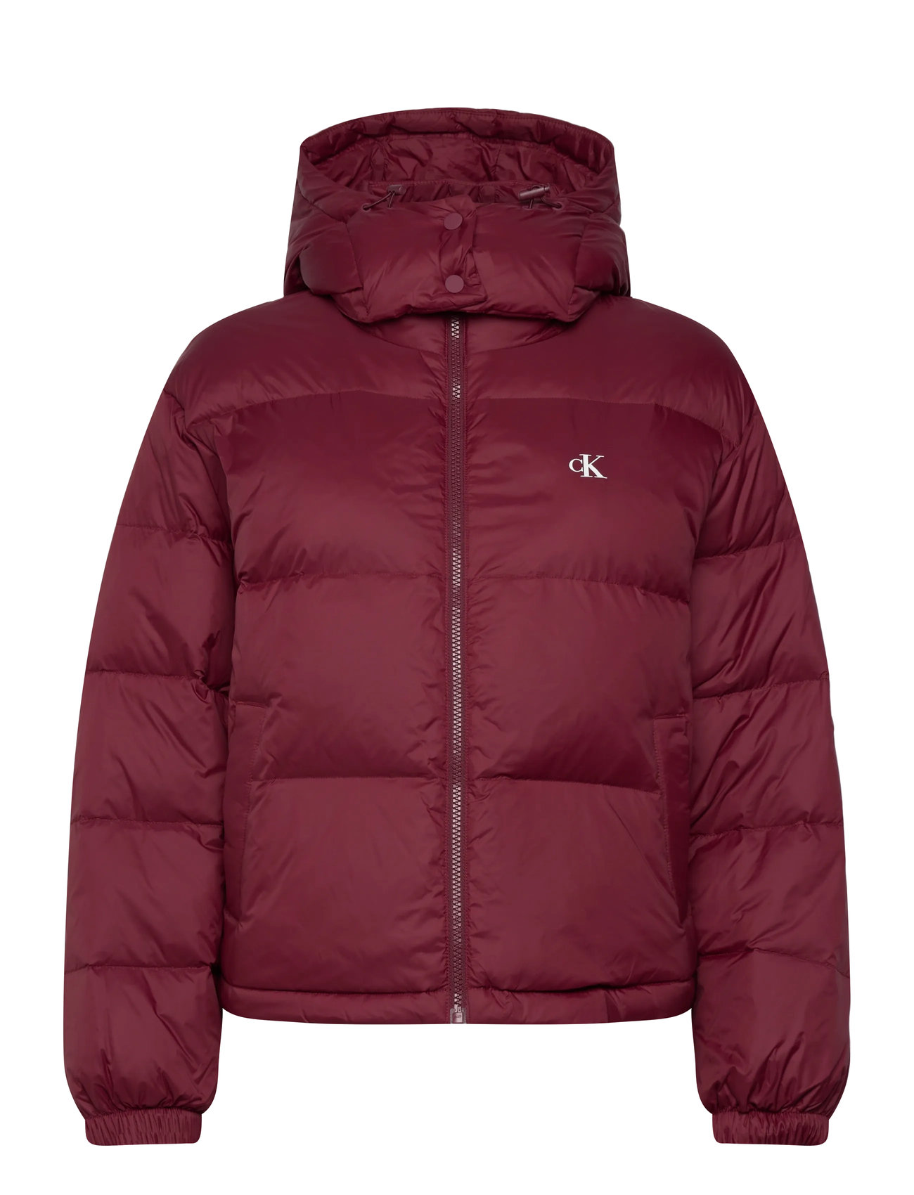 Calvin Klein Jeans Essential Midweight Puffer Jacke, XS, Burgundy, Jakker > Vatteret Jakke, Dame