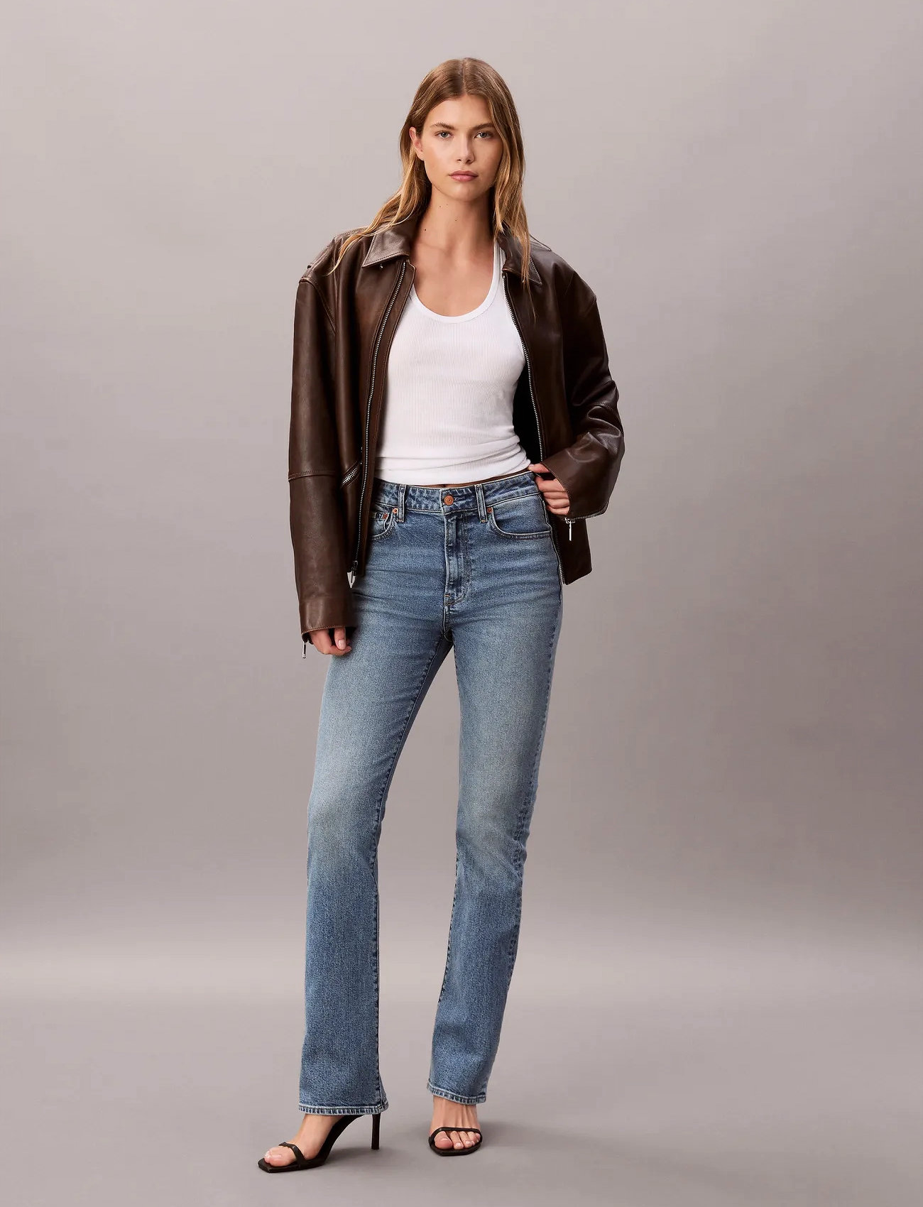 Calvin Klein Jeans Skinny Boot Mulberry, RG/27, Blue, Jeans > Boot Cut, Dame