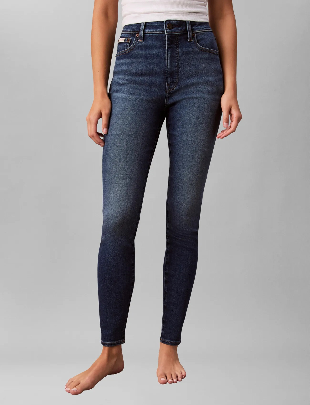 Calvin Klein Jeans High Rise Skinny Midtown Blue, RG/27, Blue, Jeans > Skinny, Dame