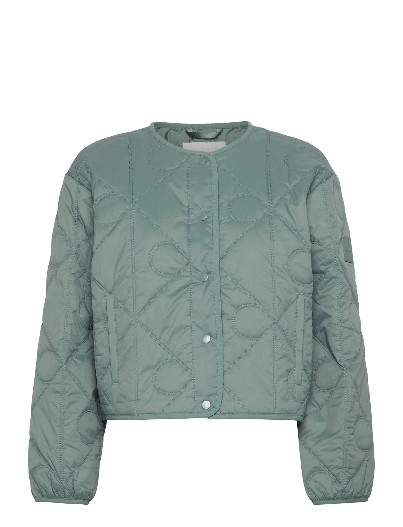 Calvin Klein Jeans Lightweight Aop Quilted Liner, XXS, Green, Jakker > Quiltede Jakker, Dame