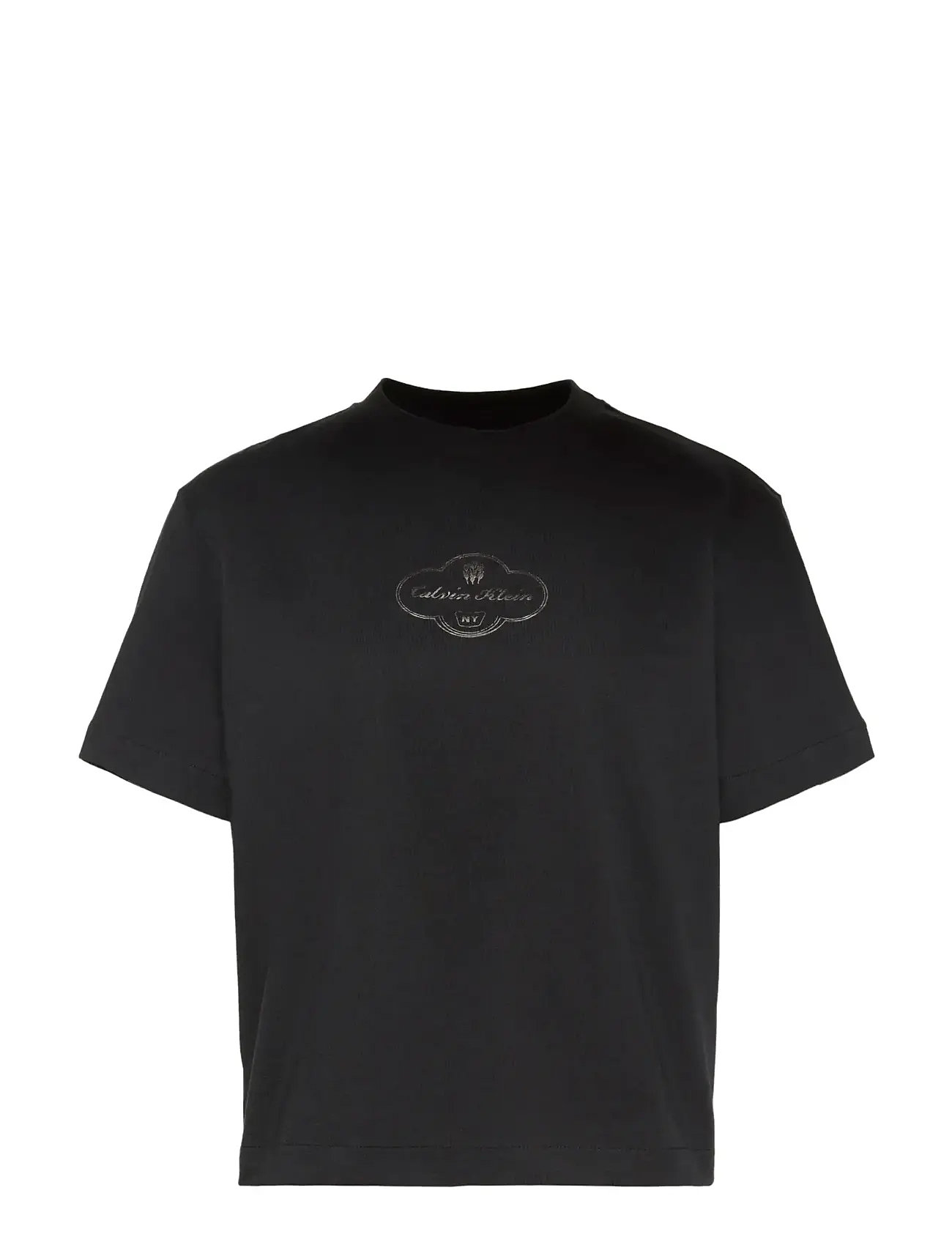 CALVIN KLEIN JEANS Ss Boxy Coctail Logo Tee Schwarz - XS - Damen