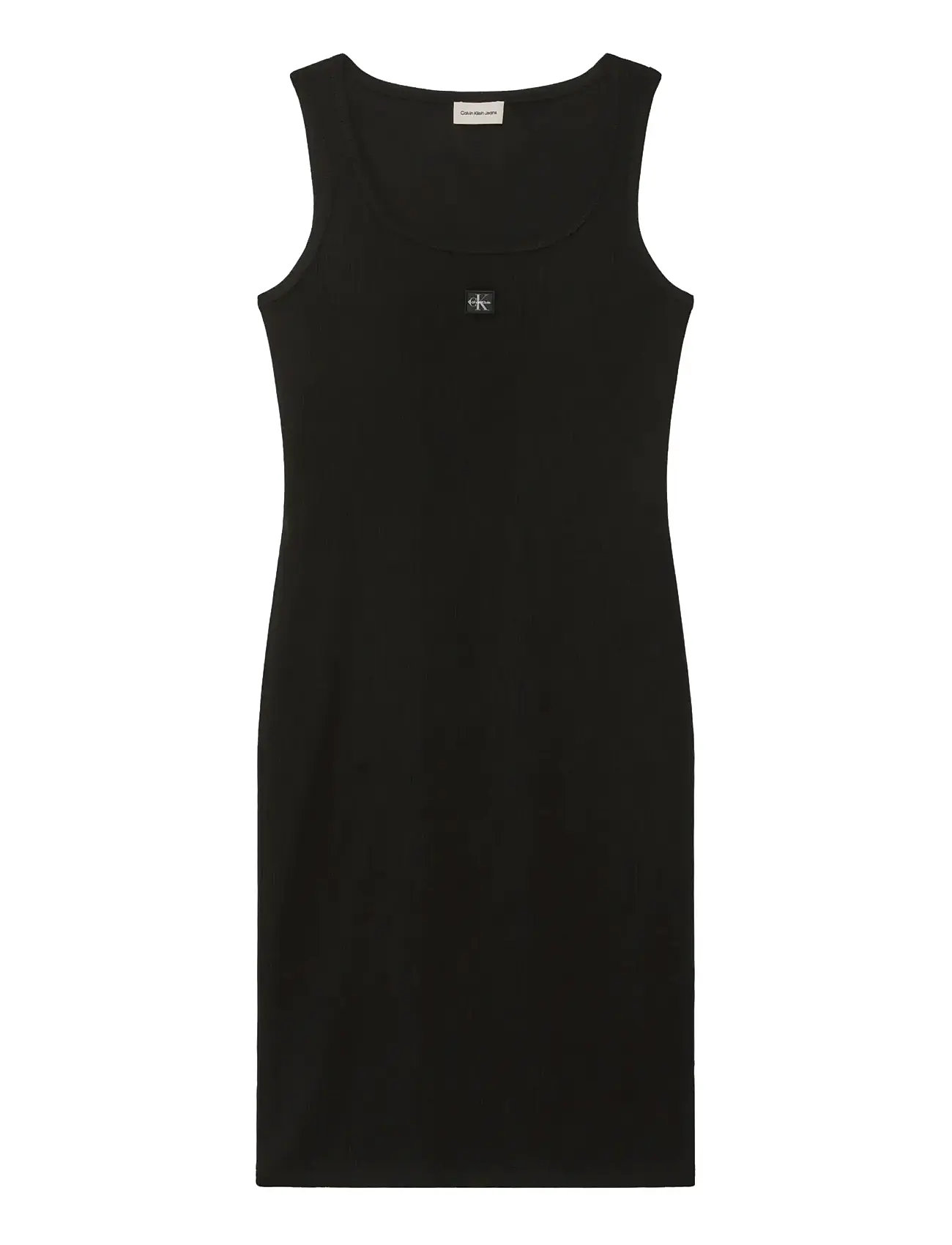 CALVIN KLEIN JEANS Sl Baby Rib Woven Label Square N Schwarz - M - Damen