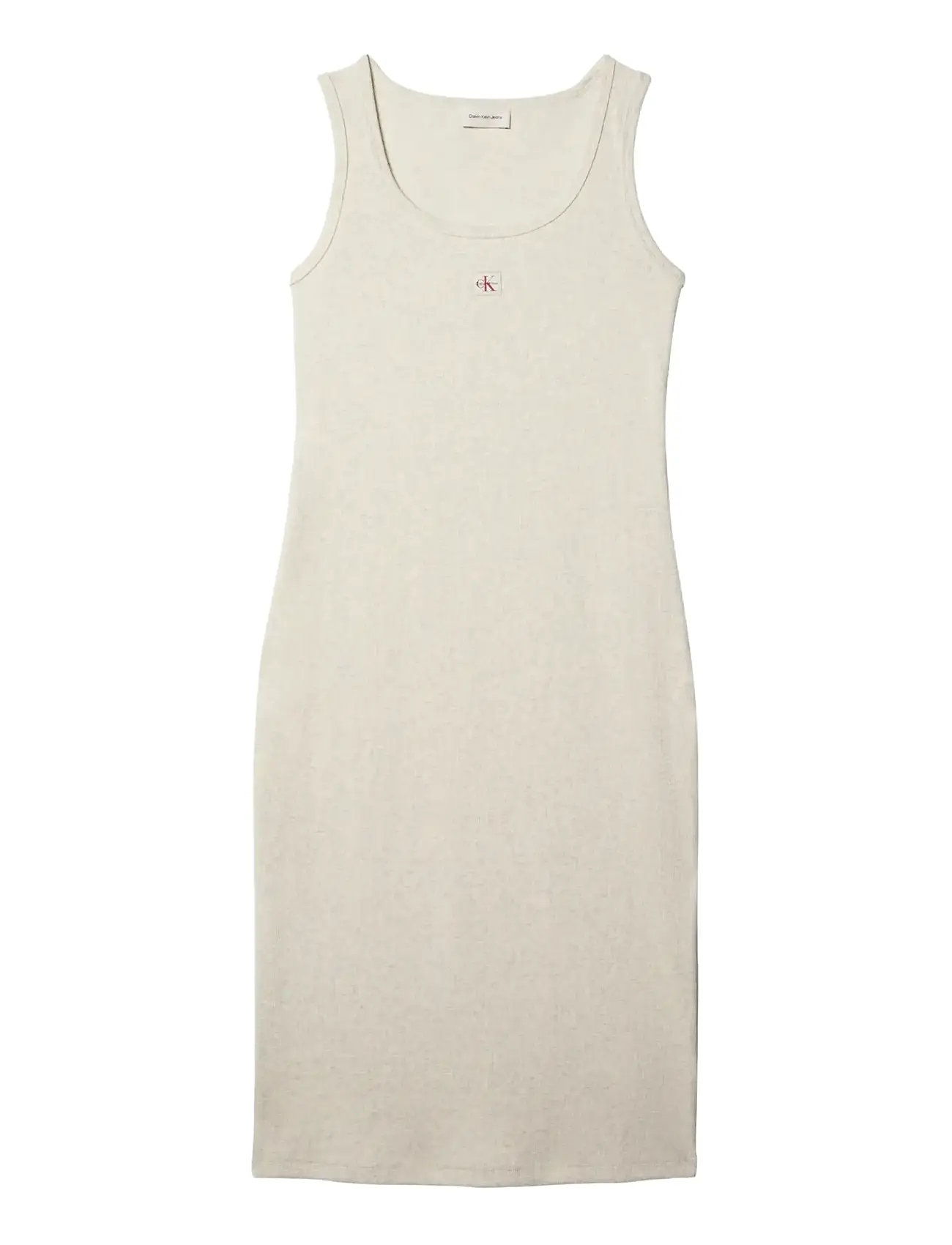 CALVIN KLEIN JEANS Sl Baby Rib Woven Label Square N Cream - XS - Damen