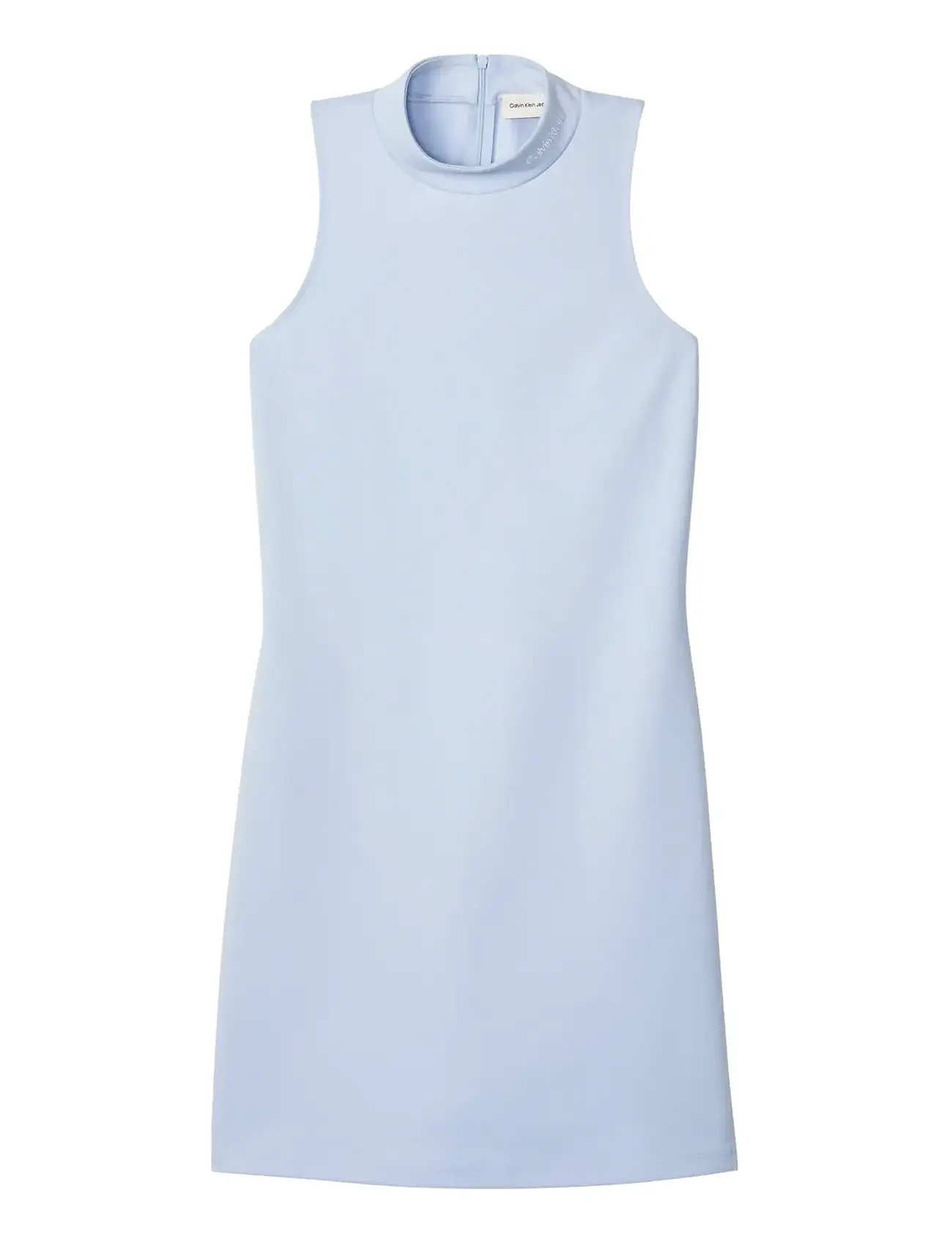 CALVIN KLEIN JEANS Sl Interlock Mock Nk Mini Kleid Blau - XXS - Damen