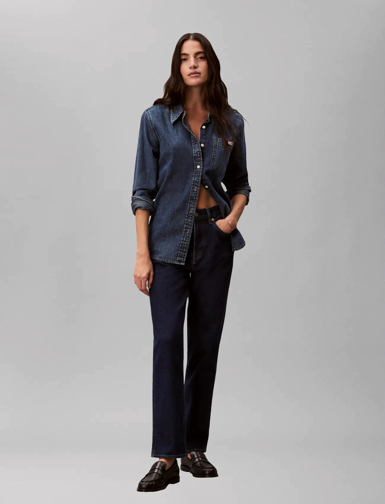 Calvin Klein Jeans The Brooke Jean True Indigo, RG/30, Navy, Jeans > Lige-Almindelige, Dame