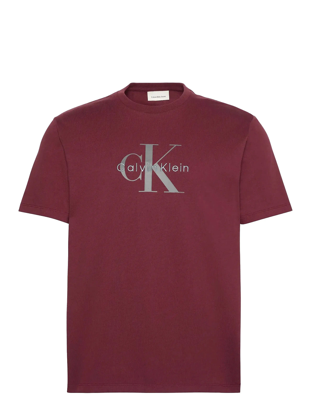 Calvin Klein Jeans Ss Hero Monologo Tee 20S, M, Burgundy, T-Shirts > Kortærmede, Herre