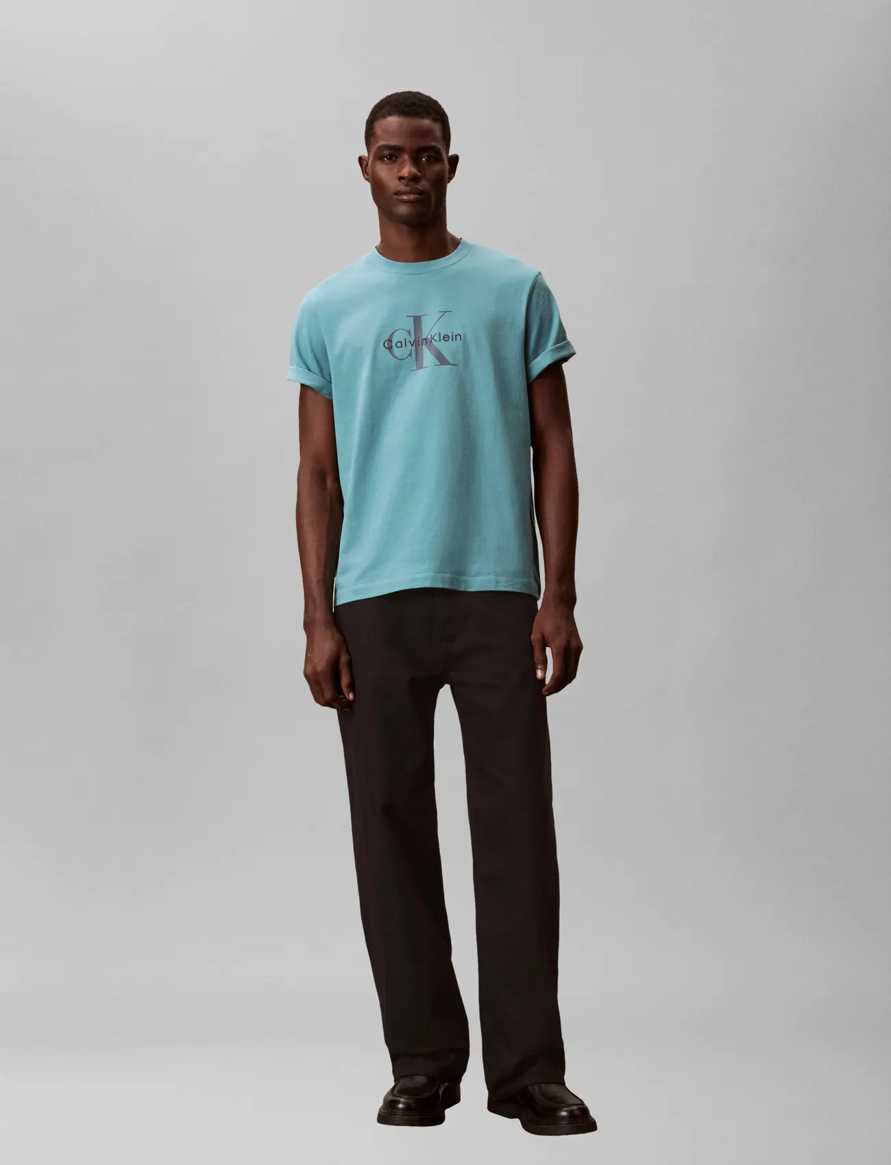 Calvin Klein Jeans Ss Hero Monologo Tee 20S, S, Green, T-Shirts > Kortærmede, Herre