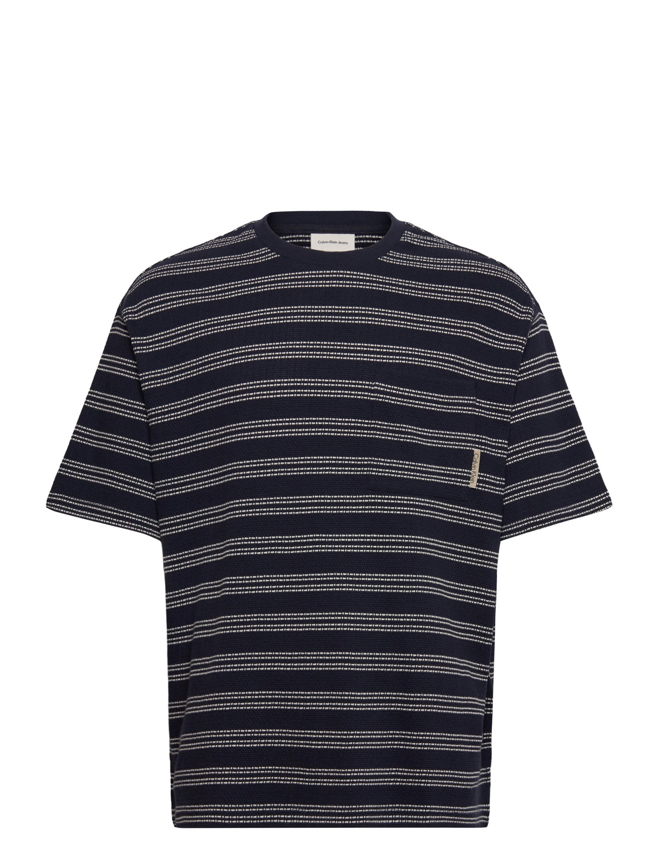 CALVIN KLEIN JEANS Ss Strp Jcqrd Rlxd P Navy - XS - Herren