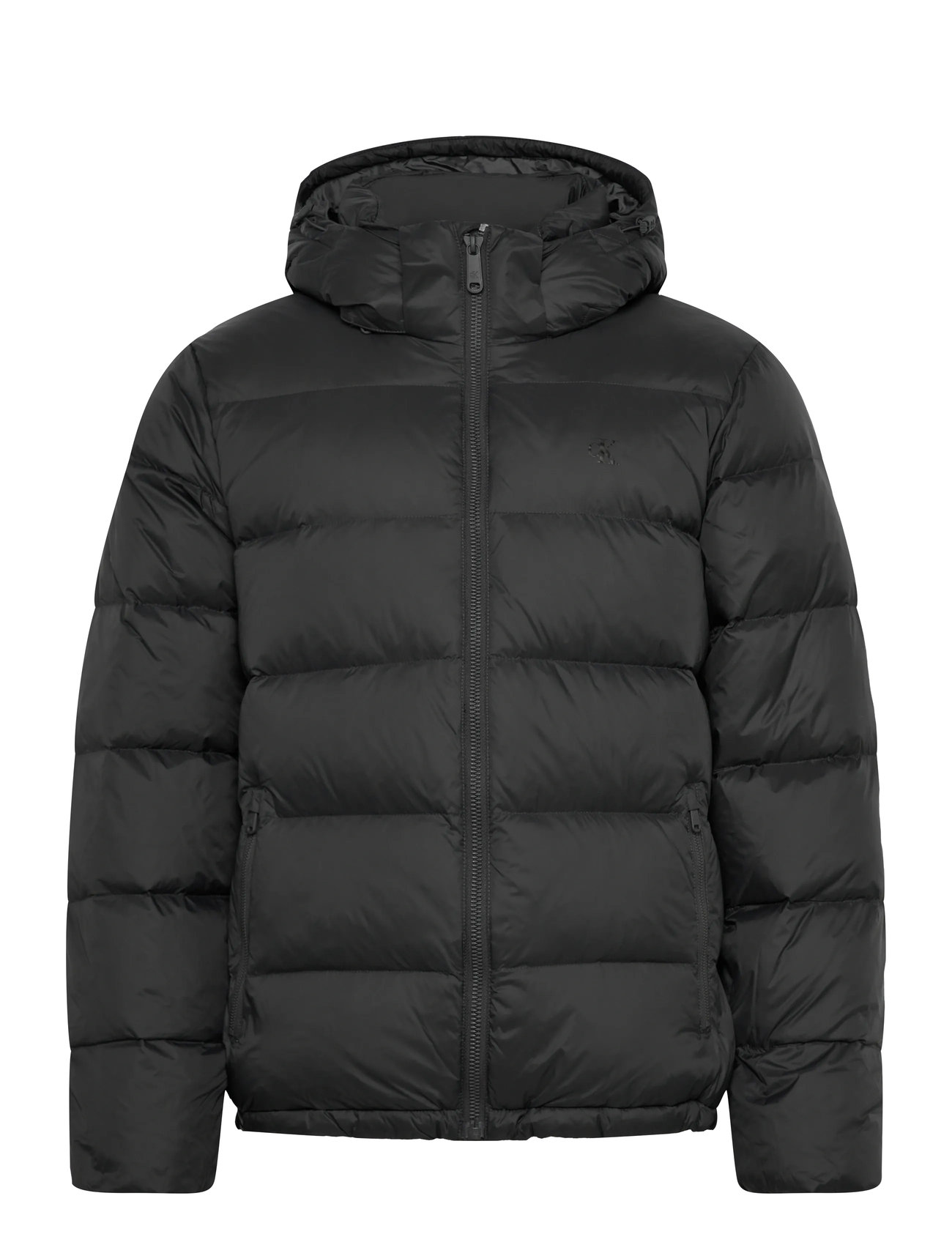 Calvin Klein Jeans Ls Nylon Zip Off Hood Down Puffe, XL, Black, Jakker > Vatterede Jakker, Herre
