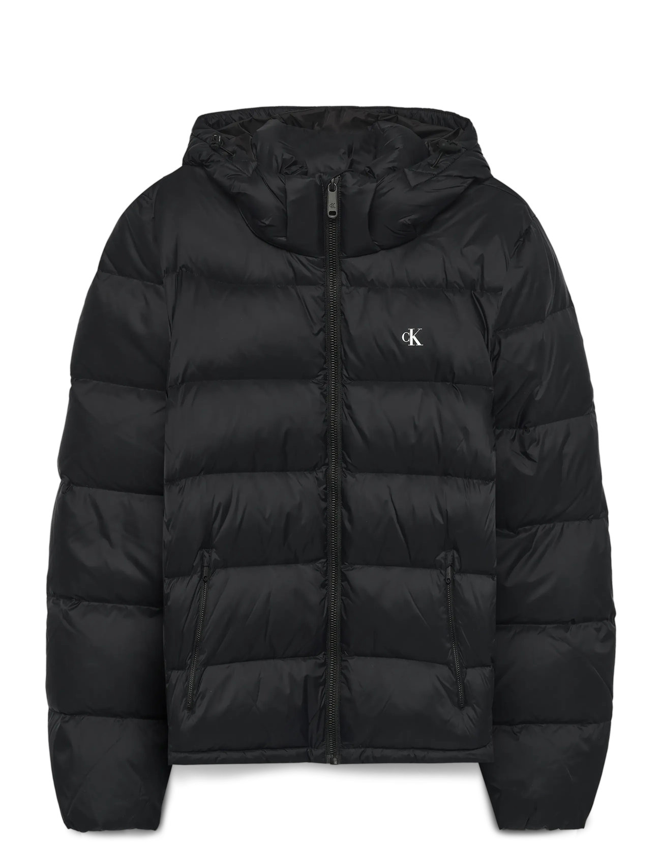 CALVIN KLEIN JEANS Ls Nylon Zip Off Hood Down Puffe Schwarz - S - Herren