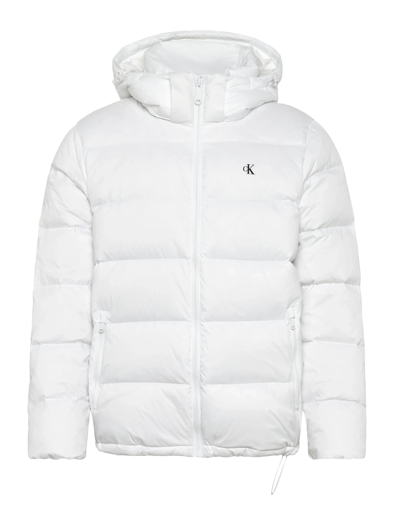 CALVIN KLEIN JEANS Ls Nylon Zip Off Hood Down Puffe Weiß - M - Herren