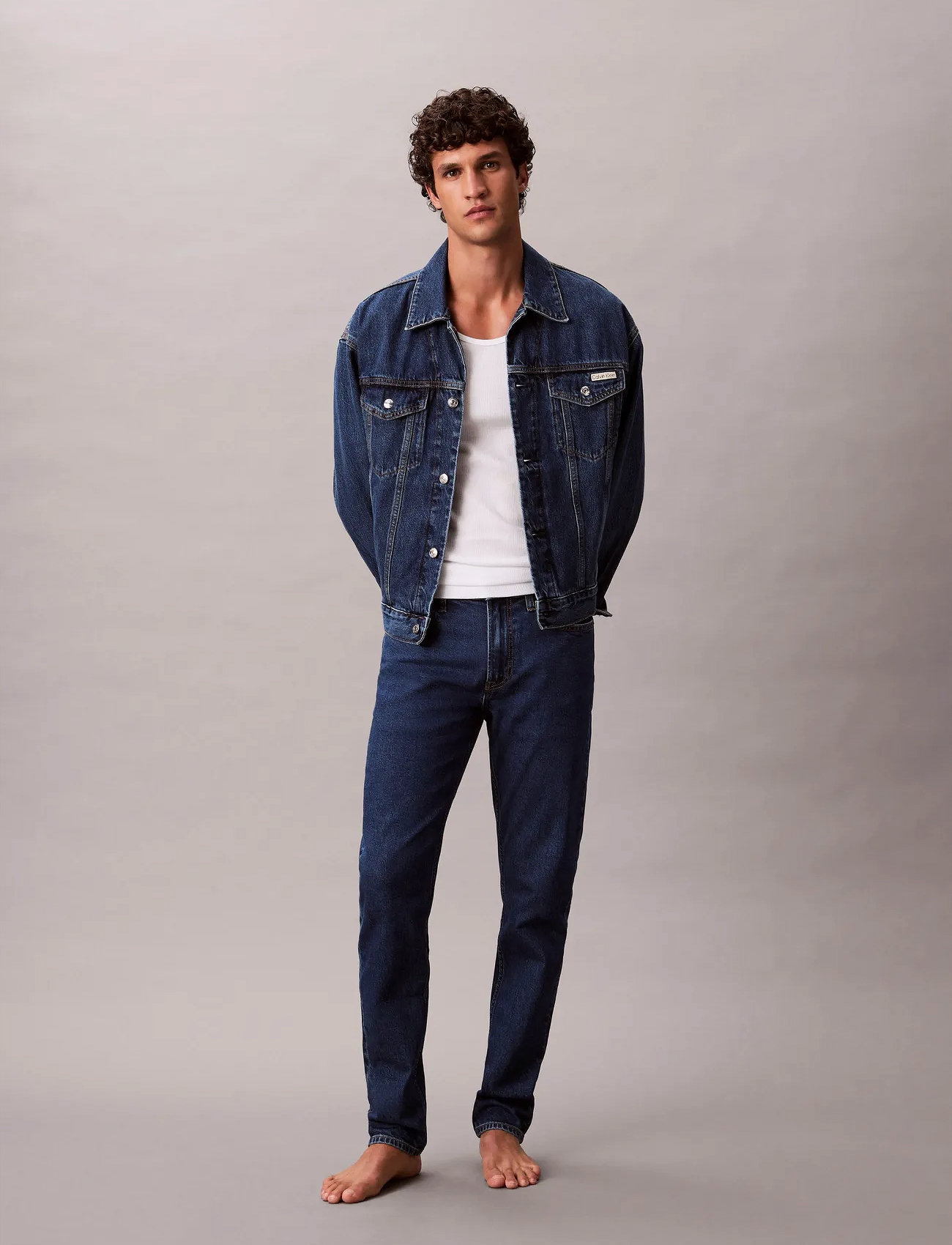 Calvin Klein Jeans Slim Taper Pacifico Jean, 32 x 34, Blue, Jeans > Tapered, Herre