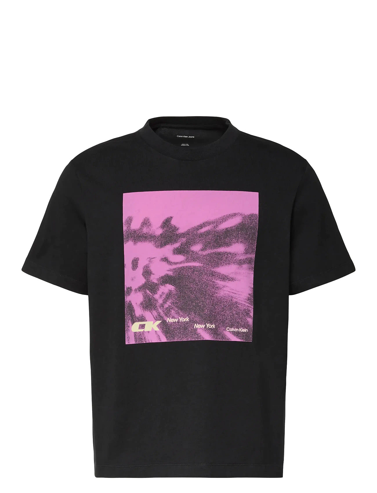Calvin Klein Jeans Ss 20S 5Am Ck Floral Abst Graphi, M, Black, T-Shirts & Toppe > Kortærmede, Dame