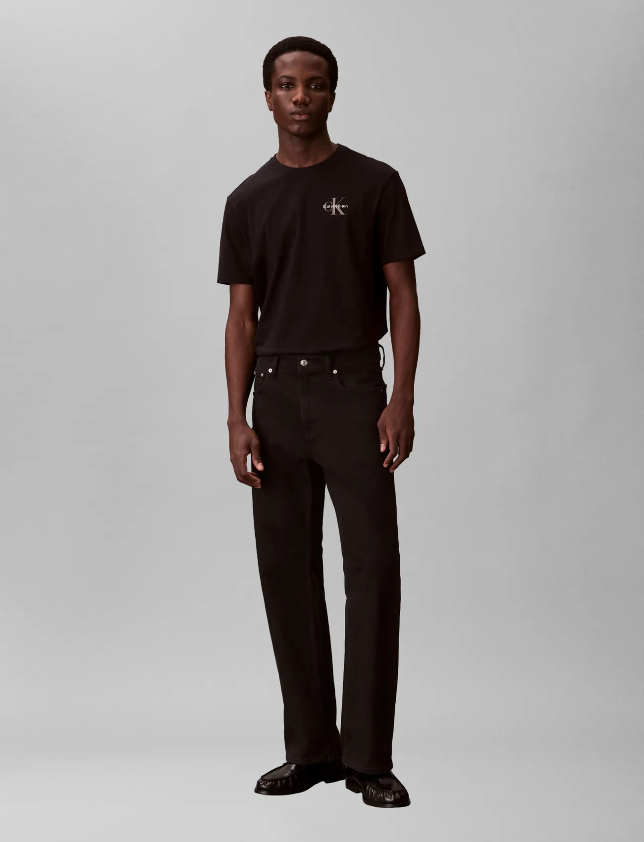 Calvin Klein Jeans Ss 30S Jersey Classic Micro Mono, S, Black, T-Shirts > Kortærmede, Herre