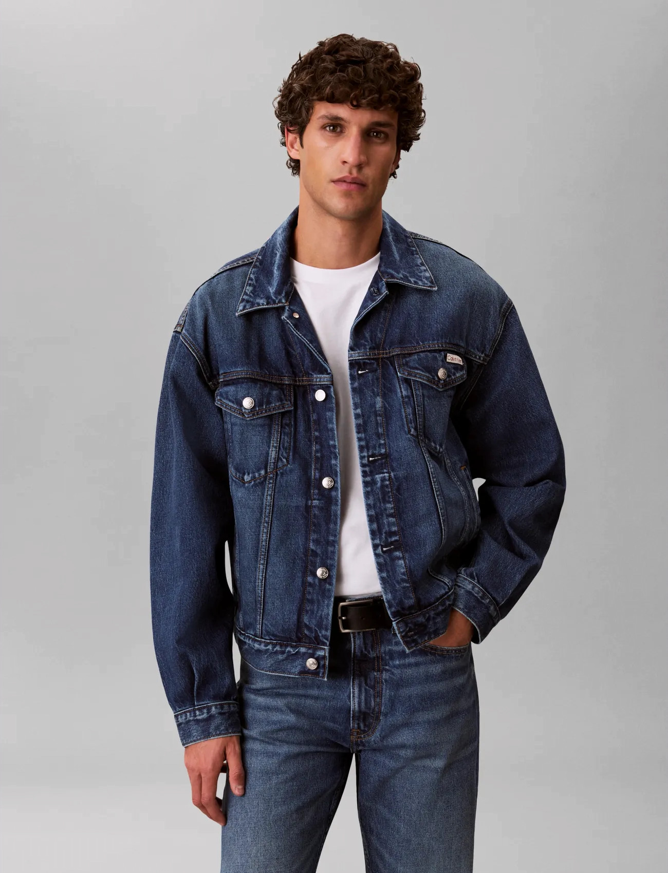 Calvin Klein Jeans 90S Horizon Trucker, XL, Blue, Denim > Unlined Denim Jackets, Herre