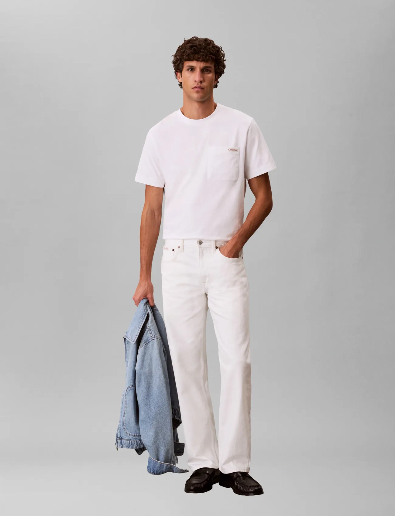 Calvin Klein Jeans 90S Straight Chalk White Jean, 31 x 32, White, Jeans > Almindelige, Herre